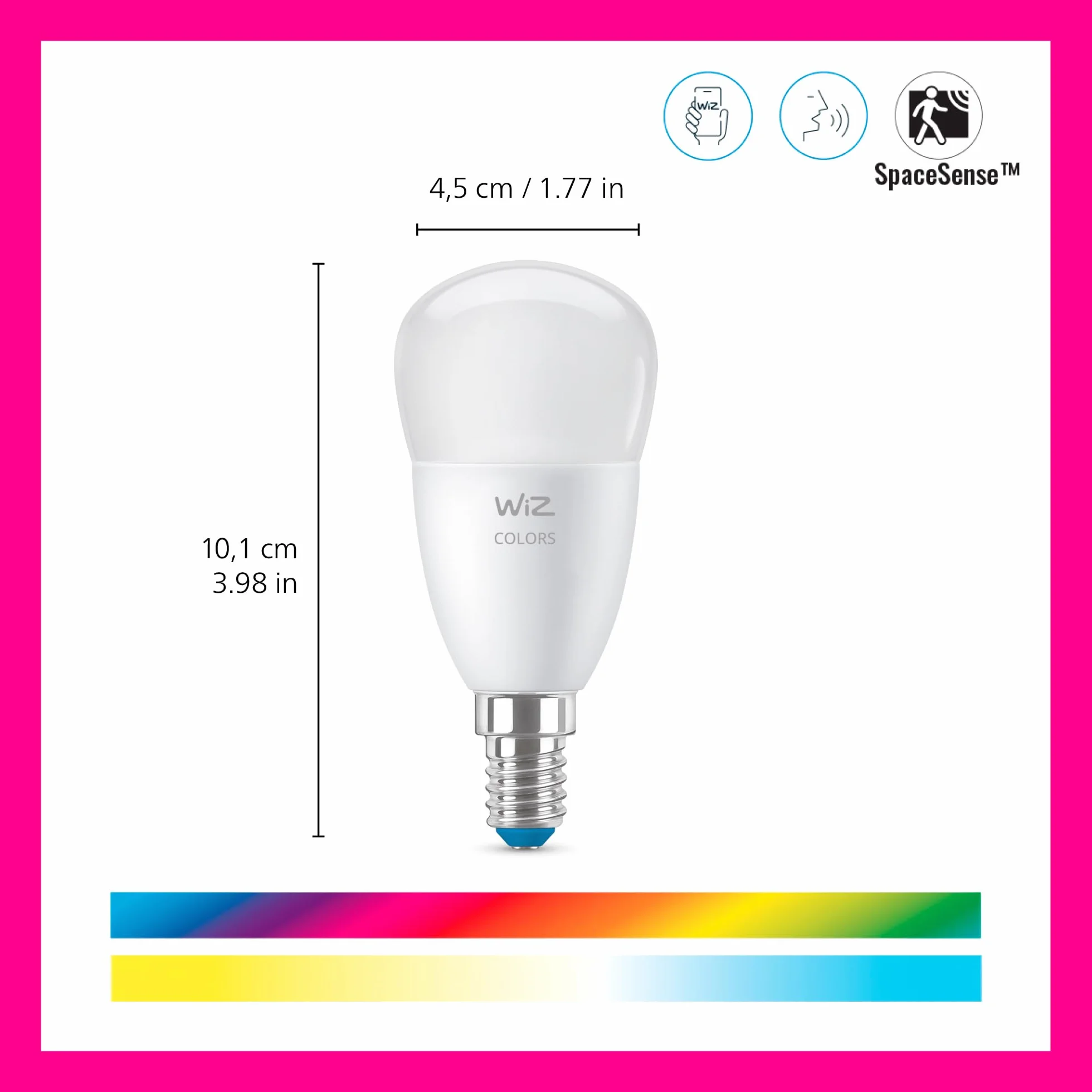 WiZ ampoule Wi-Fi E14 40W 470 lumen compatible Alexa Google Assistant Apple HomeKit