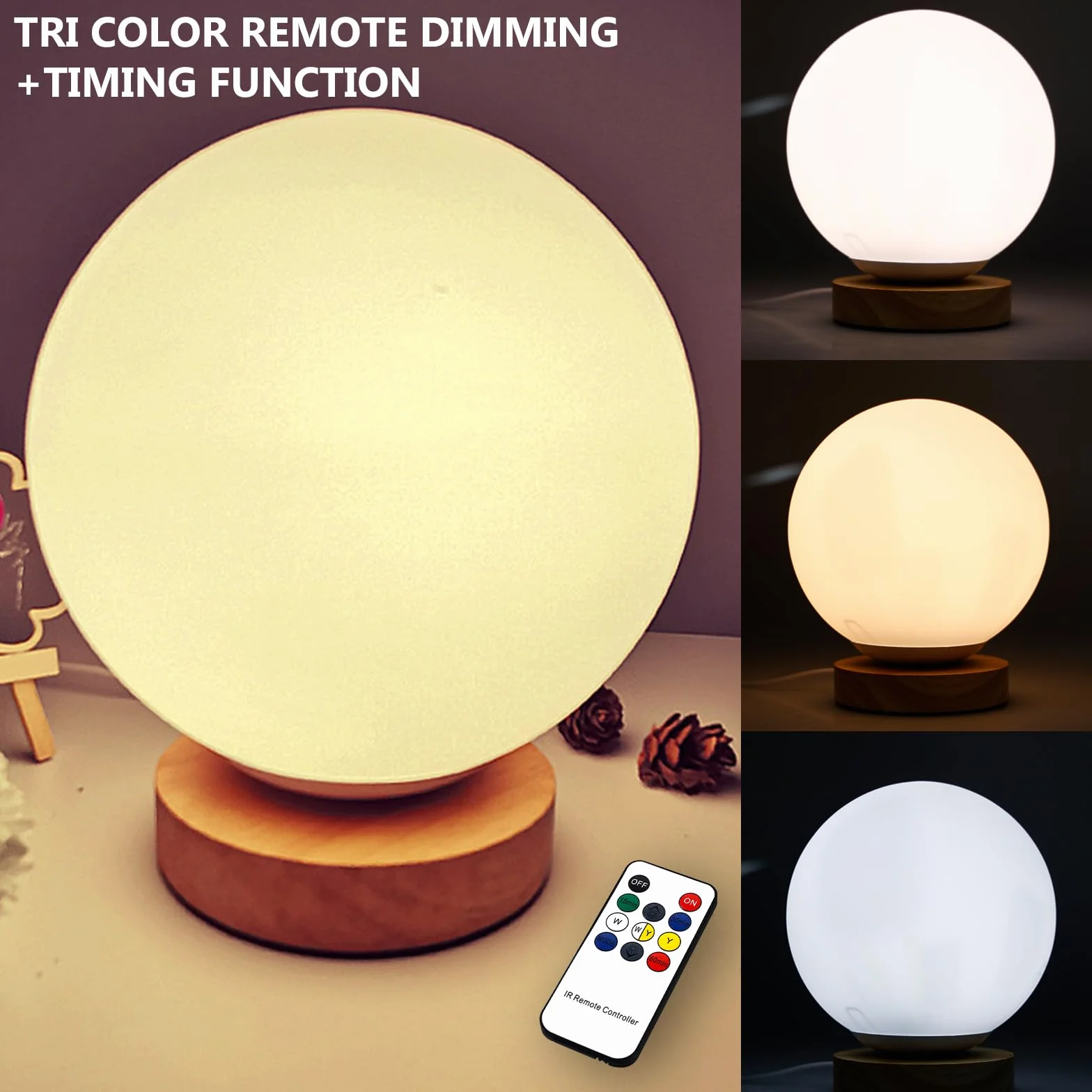 Lampe Lumière du Jour 10 000 Lux, Luminothérapie Sans UV USB avec Télécommande, 3 Températures de Couleur, Luminosité Réglable, Minuterie