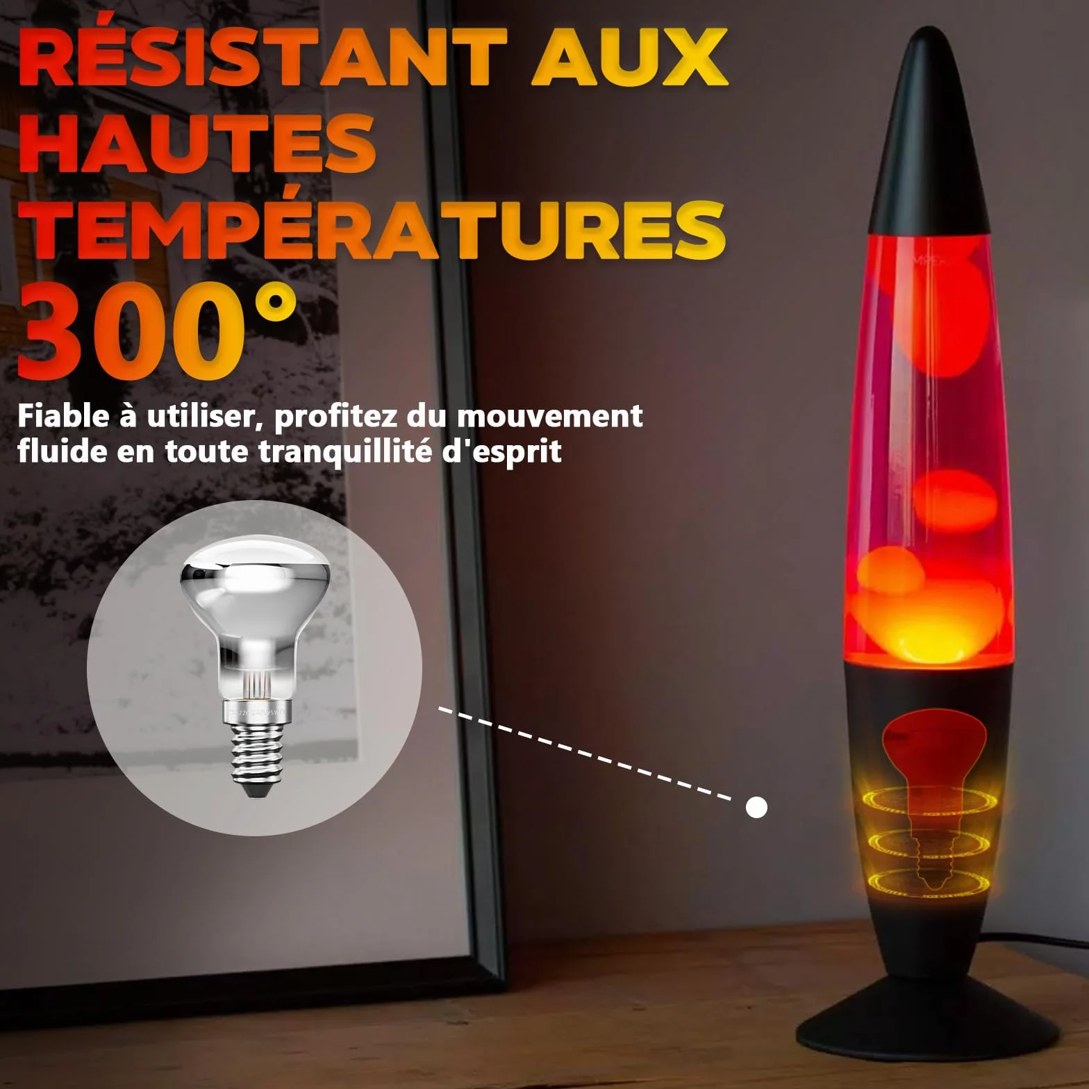 GlowUp Ampoule Lampe à Lave E14 R39 Réflecteur Dimmable Blanc Chaud 2700K 2-Pack