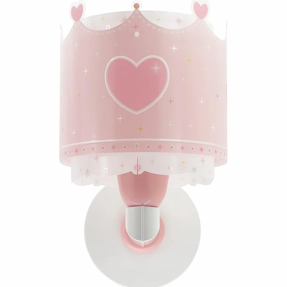 Dalber Applique Murale Enfant Little Queen Couronne Princesse Rose E27