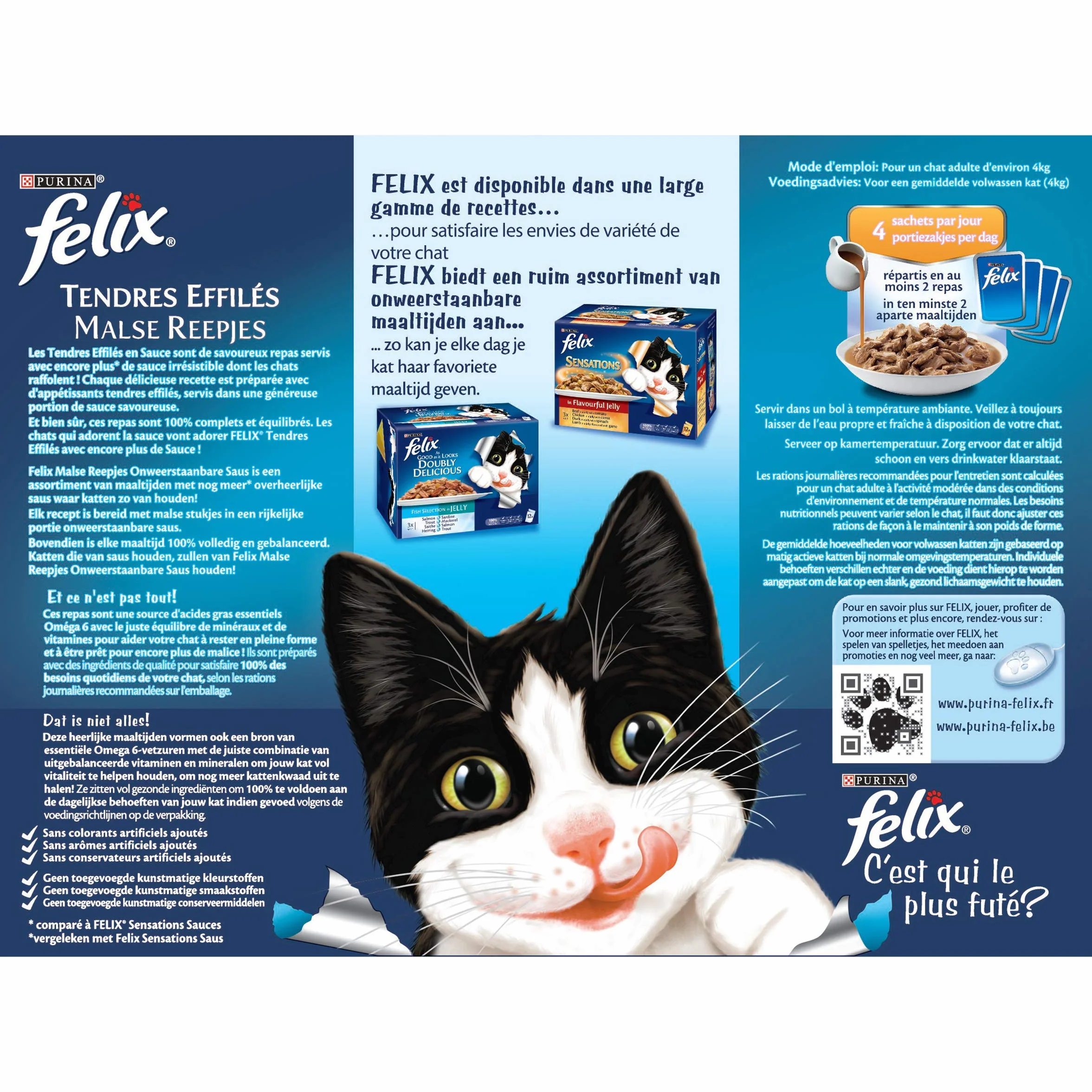 FELIX Tendres Effilés Encore Plus de Sauce Campagne 12x85g