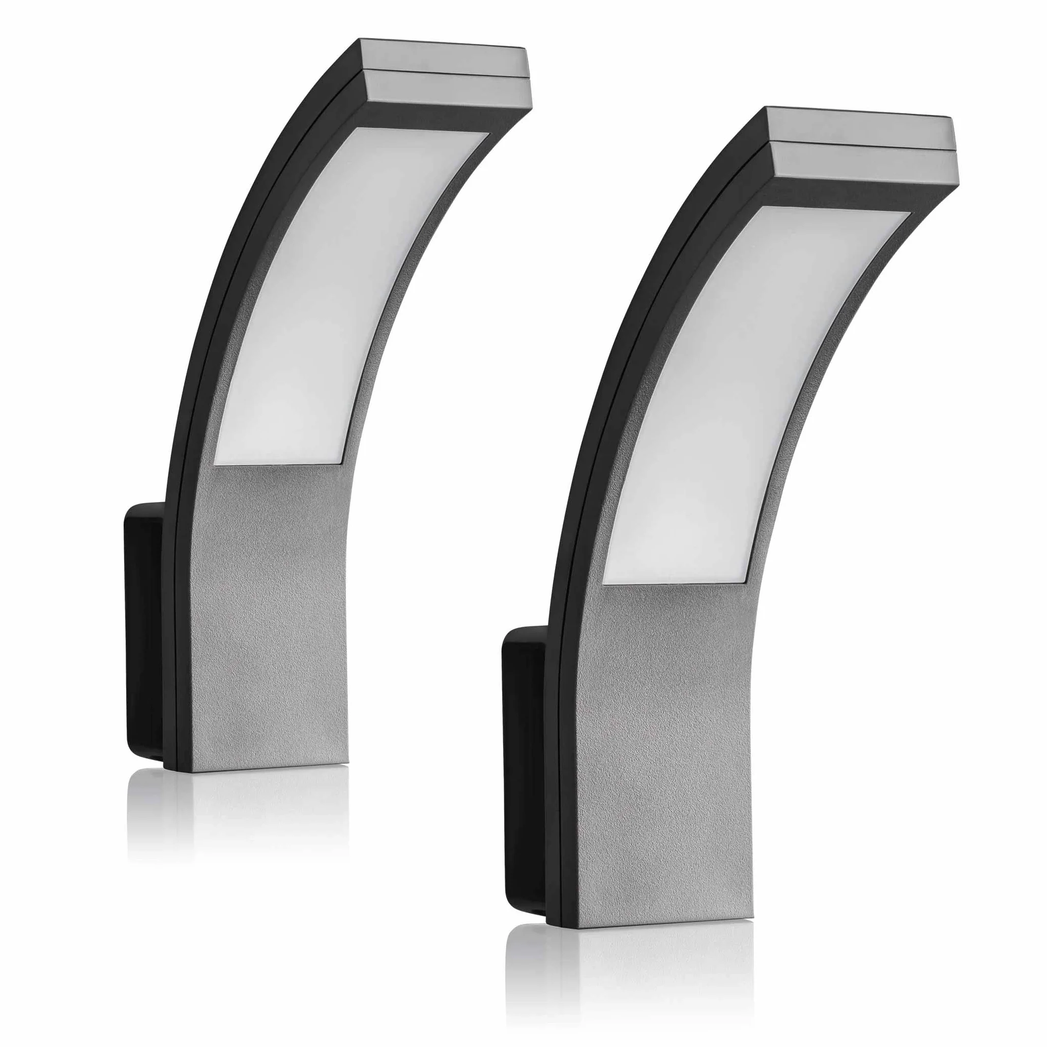 SEBSON LED Luminaire Exterieur Mural Lot de 2 15W 1100lm 5800K IP65 Applique Murale 250x176x65mm