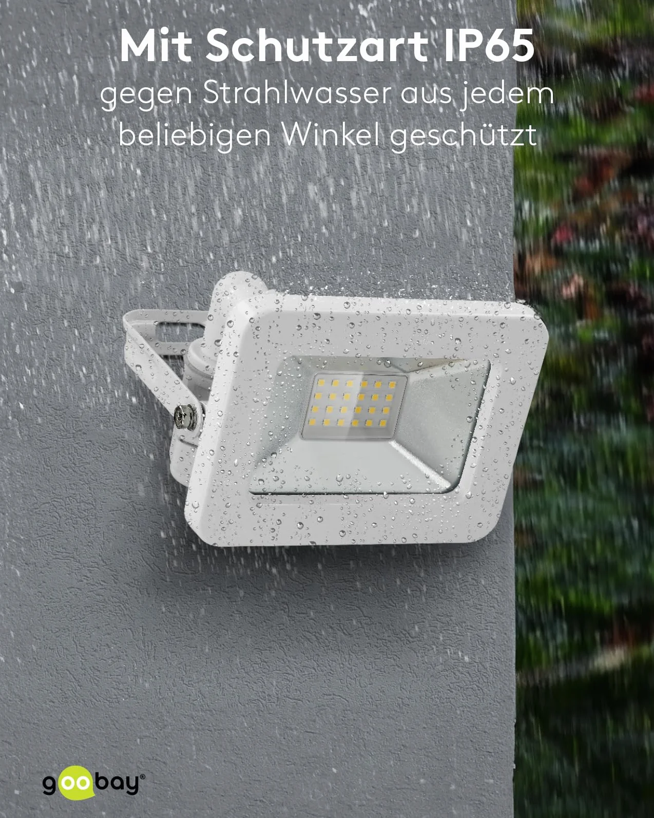 Goobay Projecteur LED 20W 4000K 1700lm IP65 Blanc Neutre