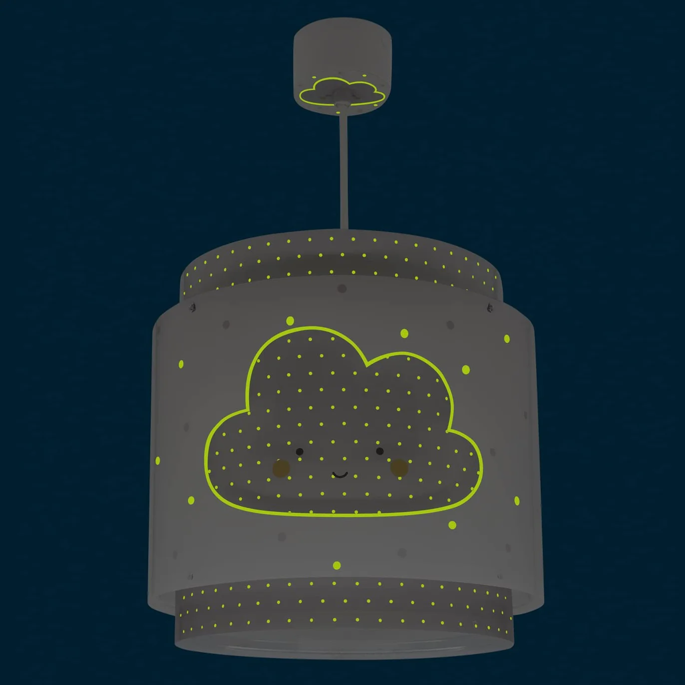 Dalber Lampe Suspension Enfant Baby Dreams Nuage Gris, lustre chambre enfant E27