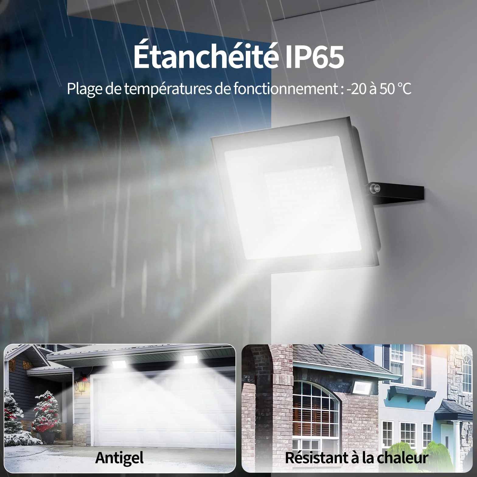 Projecteur LED Extérieur 100W 10000LM 6500K IP65 Étanche