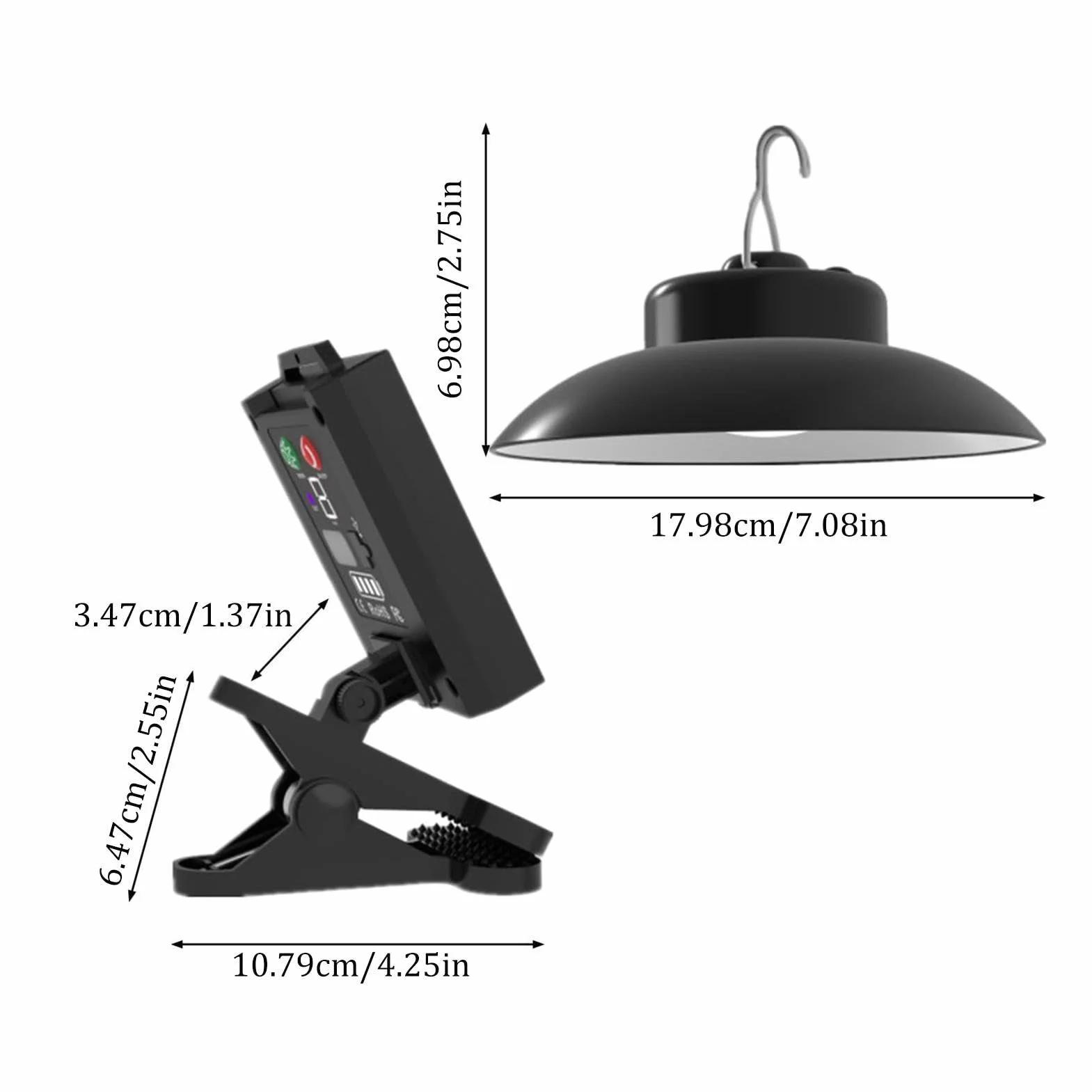 Lampe solaire pour parasol avec télécommande, étanche, LED rechargeable, clipser
