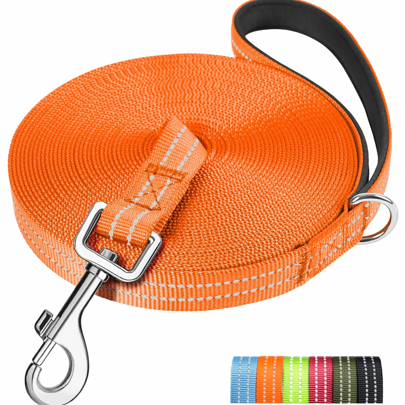 XBEN Longe pour Chien 15M Laisse de Dressage Rembourrée Durable Léger avec Boucle
