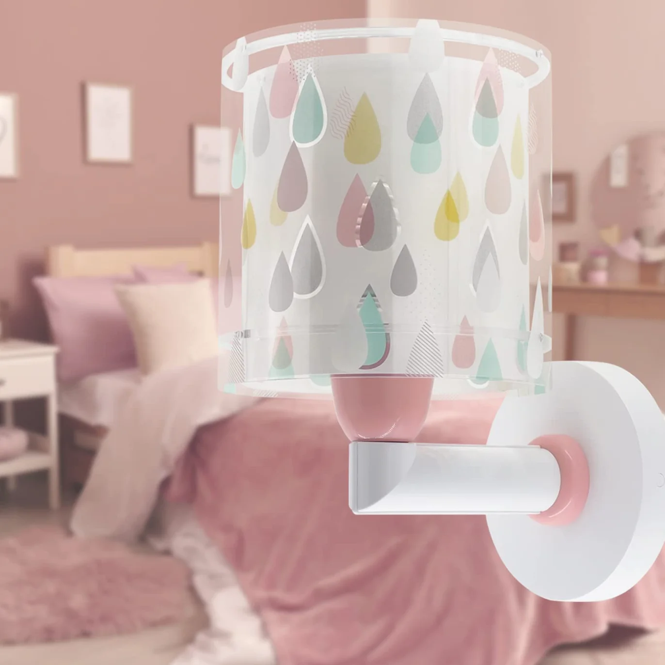 Dalber Applique Murale Enfant Color Rain Multicolore E27
