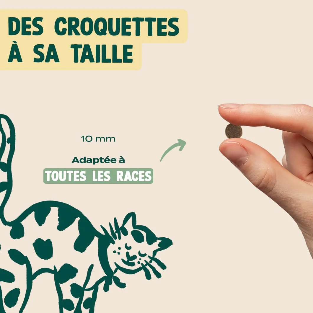 Franklin Croquettes Chat Stérilisé 70% Saumon sans Céréales Hypoallergénique Peau Pelage 1 kg