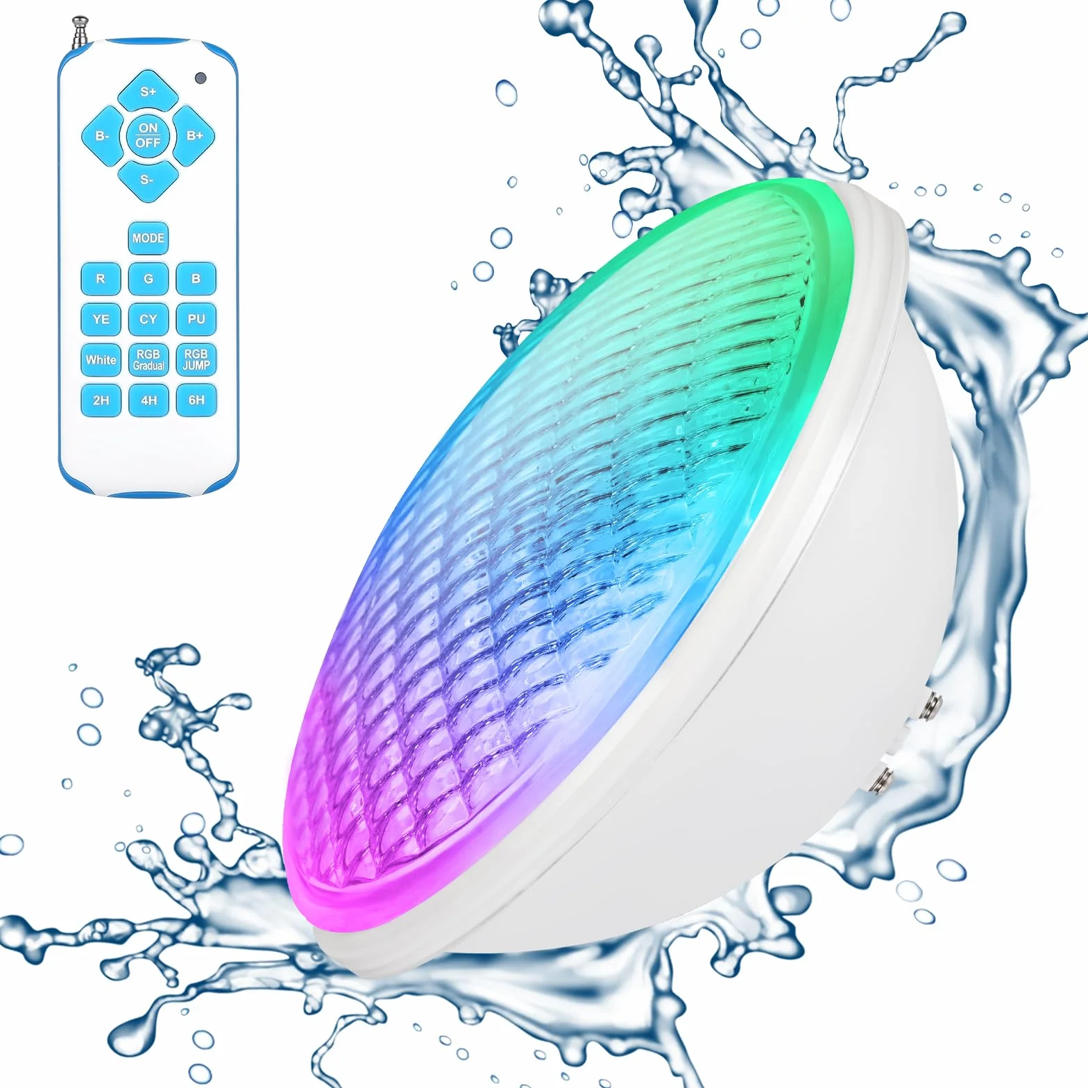 Projecteur Piscine Par56 RGB 22W IP68 12V AC/DC avec Télécommande
