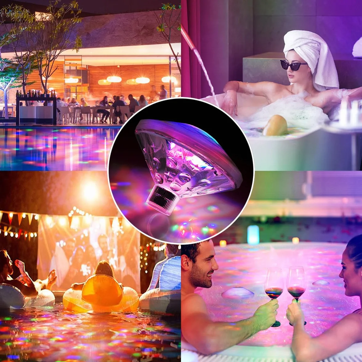 Esoes Lumières flottantes pour jacuzzi 7 modes étanches lampe sous-marine décorative piscine
