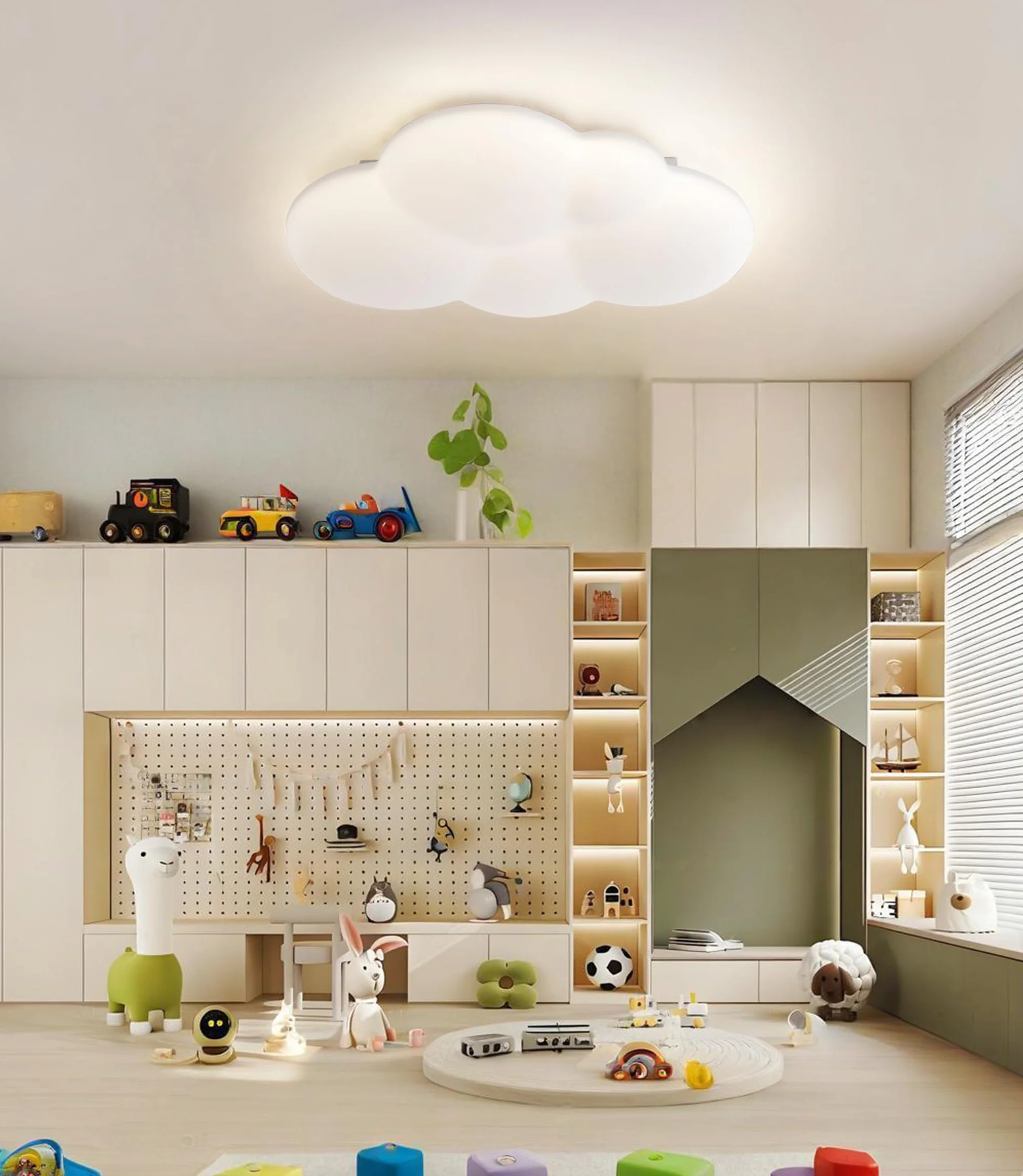 Plafonnier LED Nuage 40CM 3000K-6000K Lampe Plafond Enfant Chambre bébé