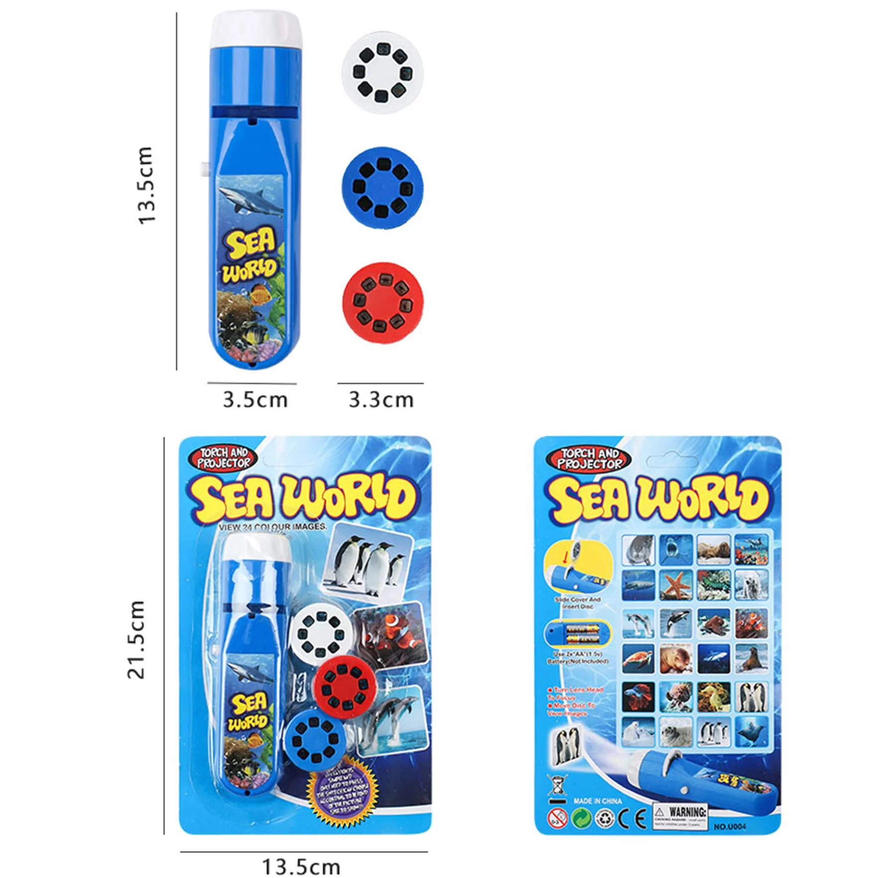 Georgie Porgy Projecteur Lampe de Poche Enfants Jouets Mur Plafond Tente Éducatif Ensemble Scientifique Monde Animal Marin