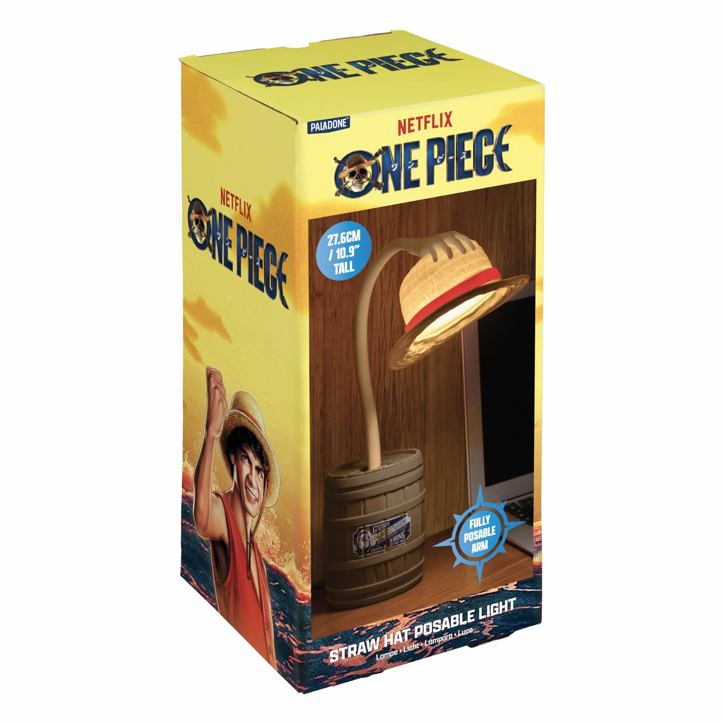 Paladone Lampe de bureau pliable en forme de chapeau de paille One Piece sous licence officielle Anime