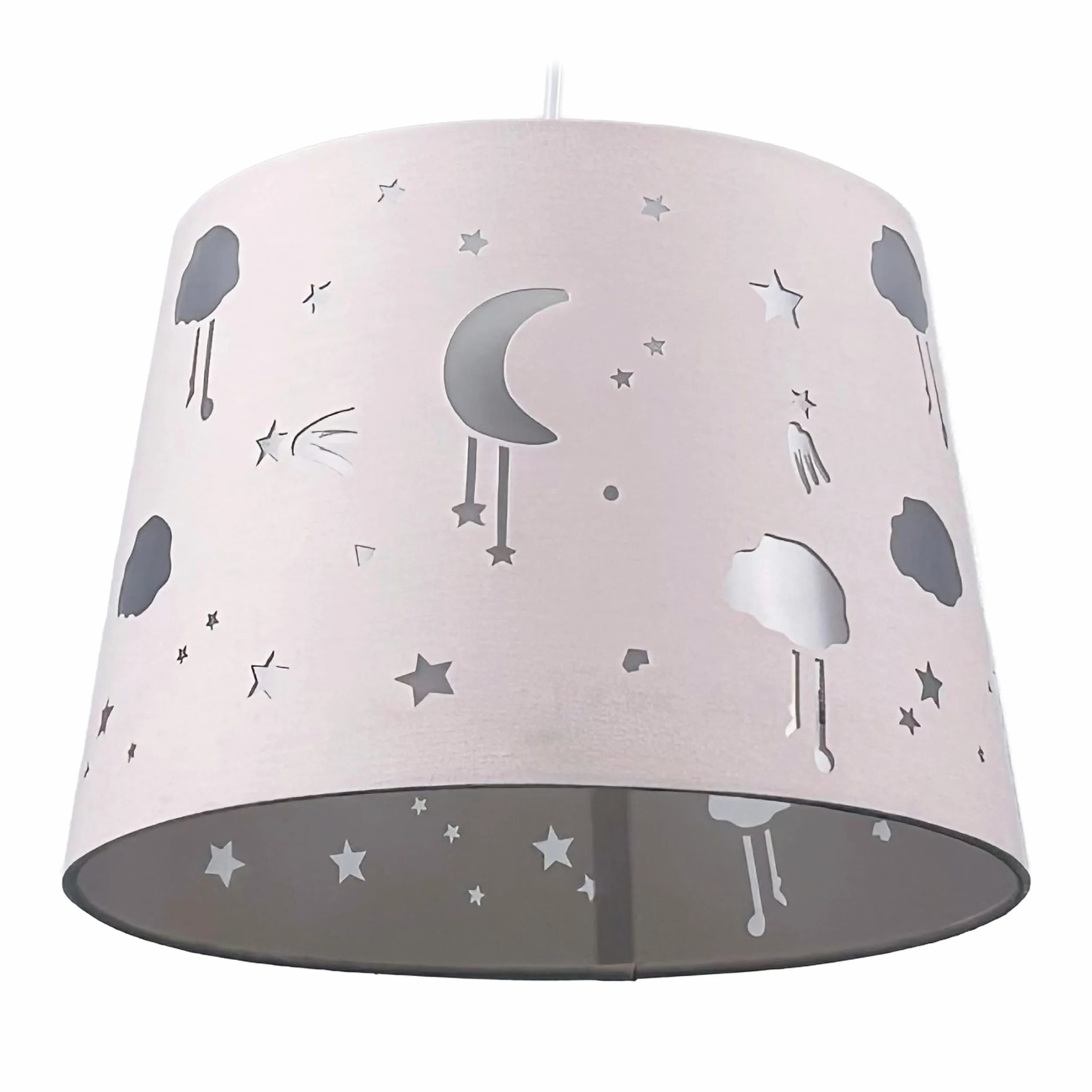 Relaxdays Lampe Suspendue Ciel étoilé Chambre d'enfant 119 x 27 x 27 cm Rose