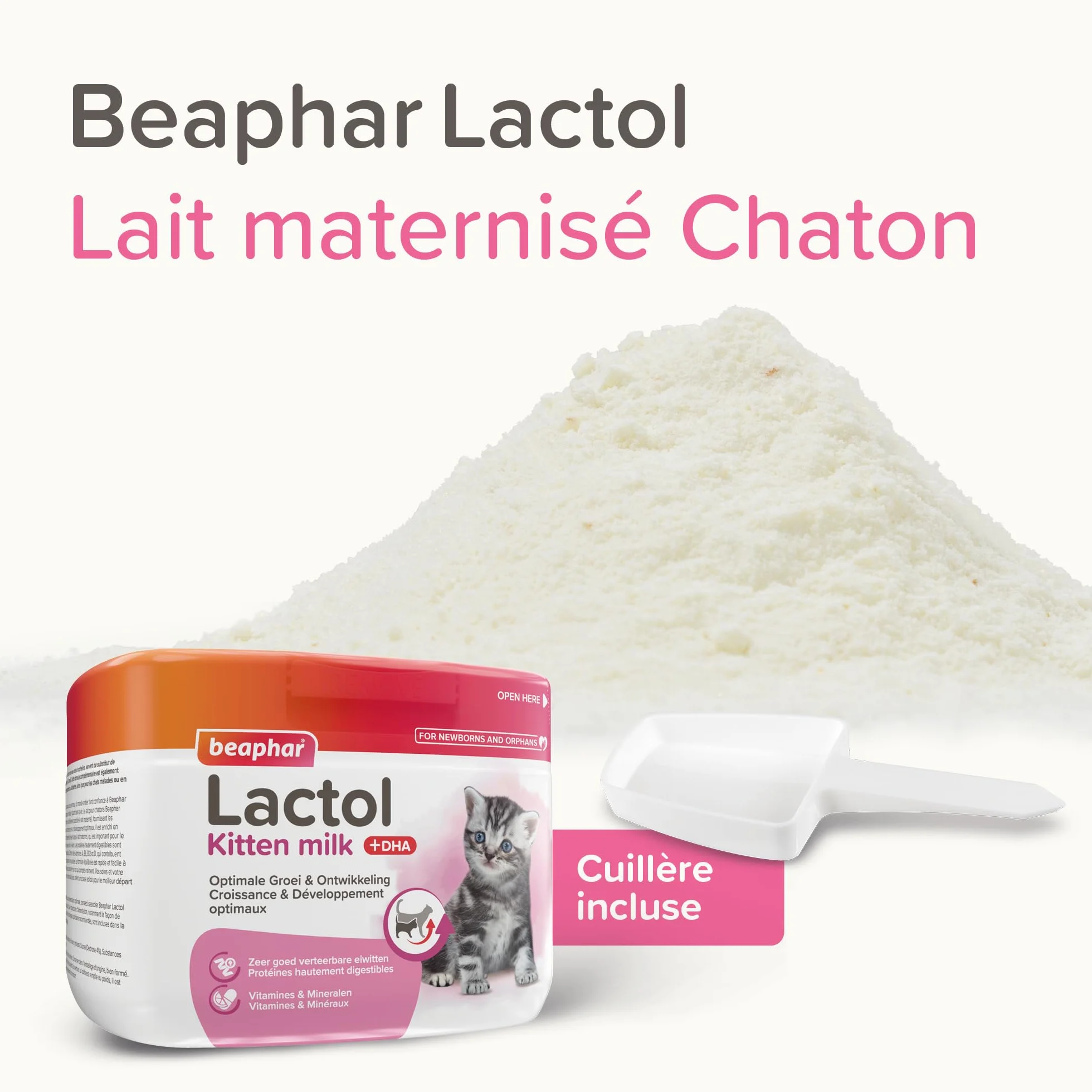 BEAPHAR LACTOL Lait maternisé pour Chaton en Poudre 250 g