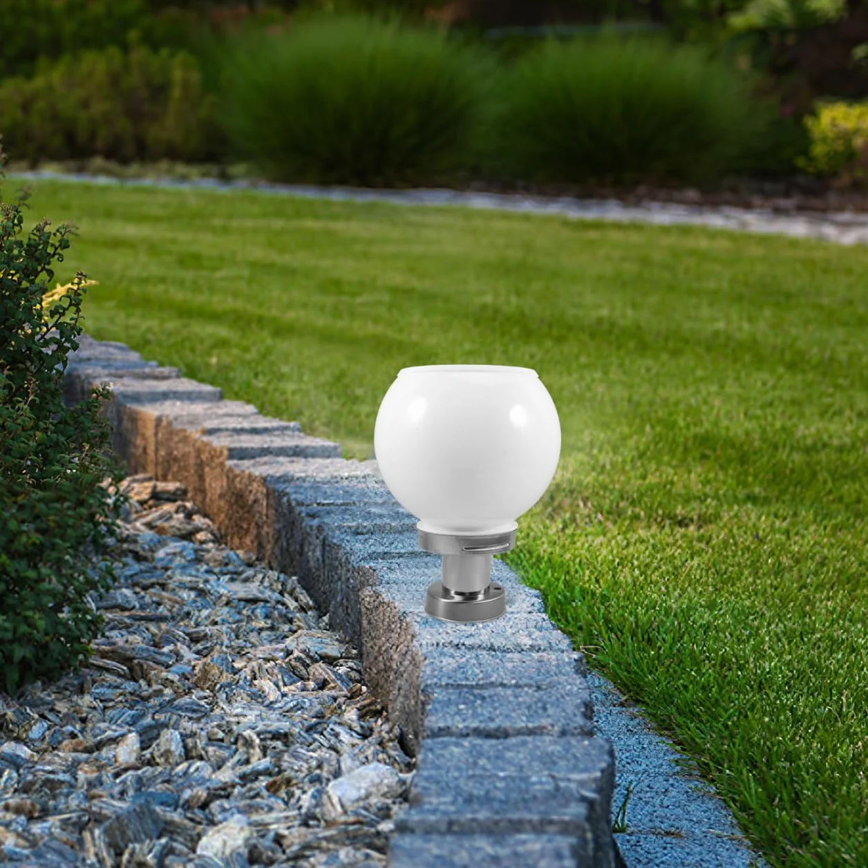 NUOBESTY Lampe Solaire Extérieure LED 10.04 Pouces Étanche pour Pilier Rond Éclairage Jardin