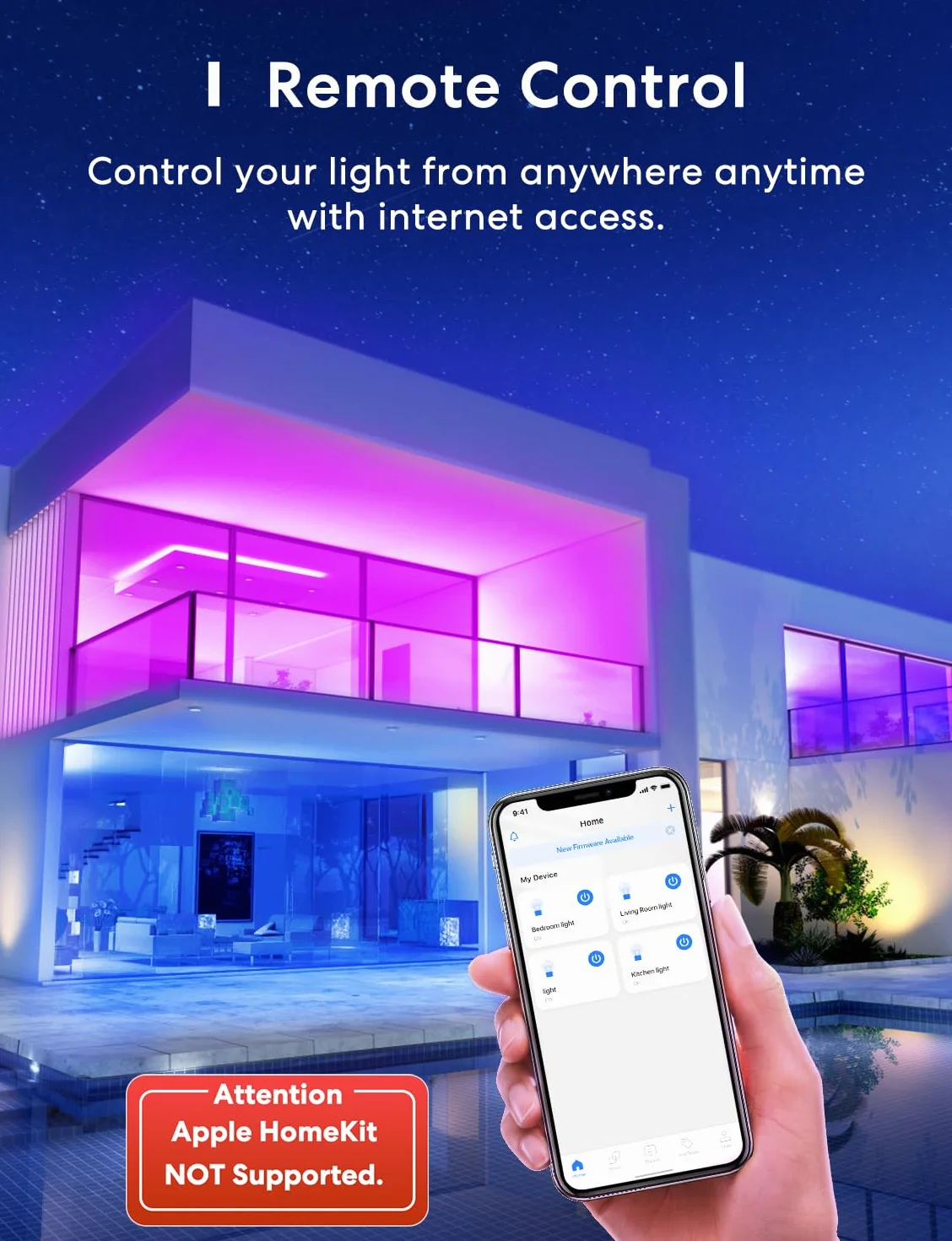 Meross Ampoule Connectée LED Intelligente E27 2700K-6500K Dimmable Multicolore Compatible Alexa Google Home