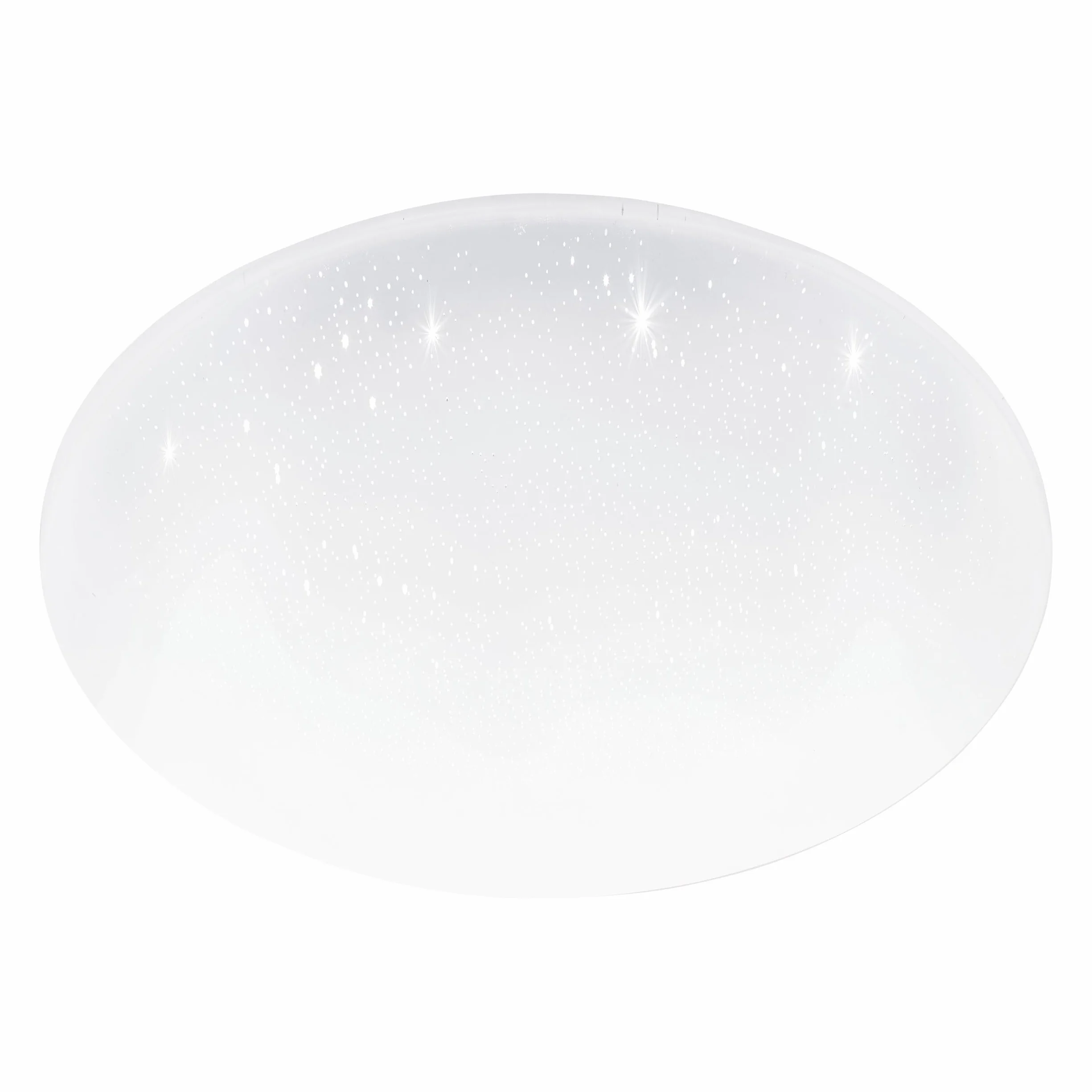 Eglo Plafonnier LED POGLIOLA-S Ø 50 cm, lampe de plafond effet cristal, acier et plastique blanc