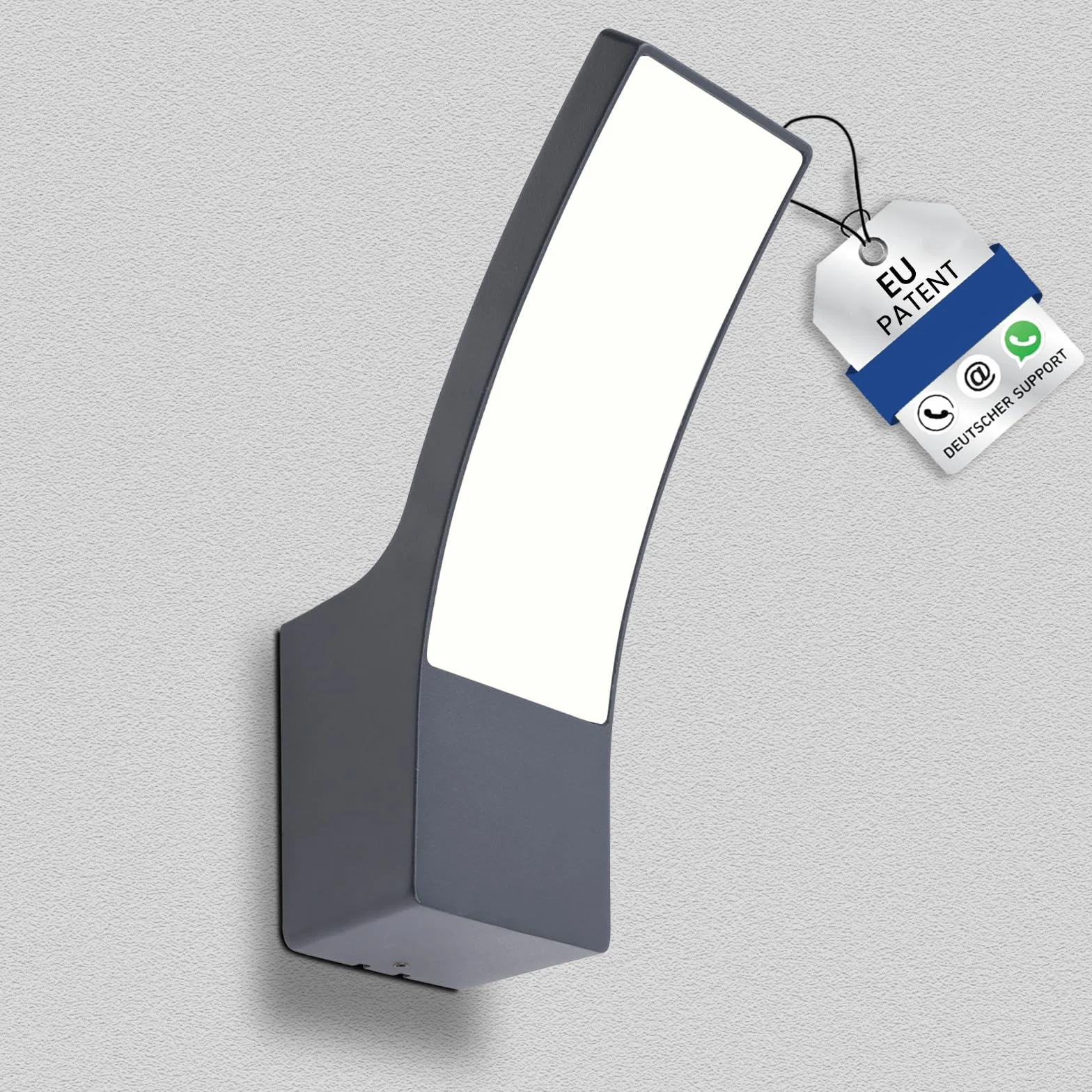 Applique Murale LED Extérieure Aluminium 1600lm IP65 Blanc Chaud 3000K Noir Mat