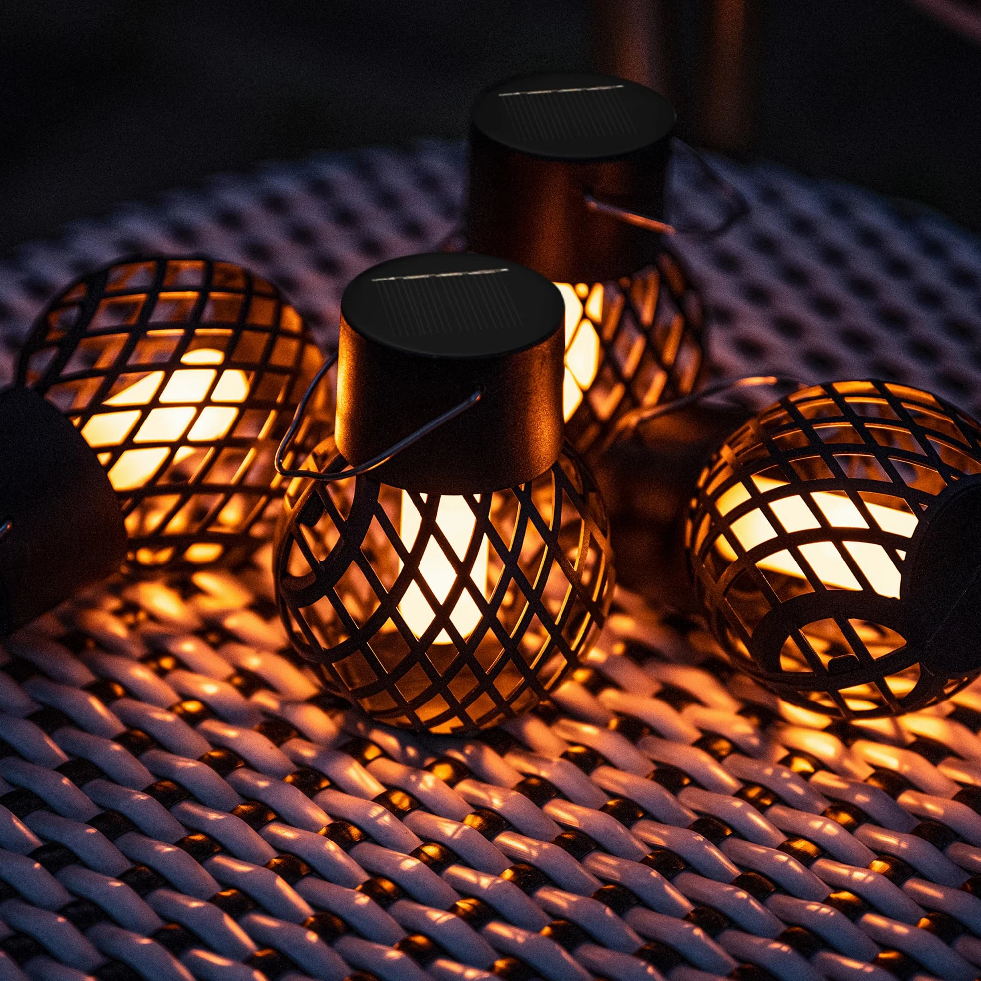 GIGALUMI Lampes solaires de jardin extérieur, lot de 8, étanches, flamme vacillante