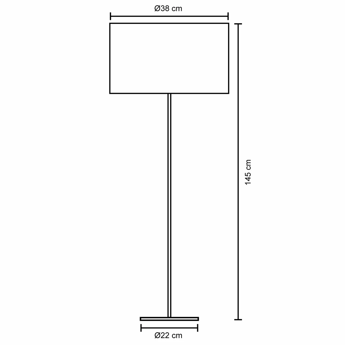 Paco Home Lampadaire Chambre Enfant Abat-Jour Rond Tissu E27