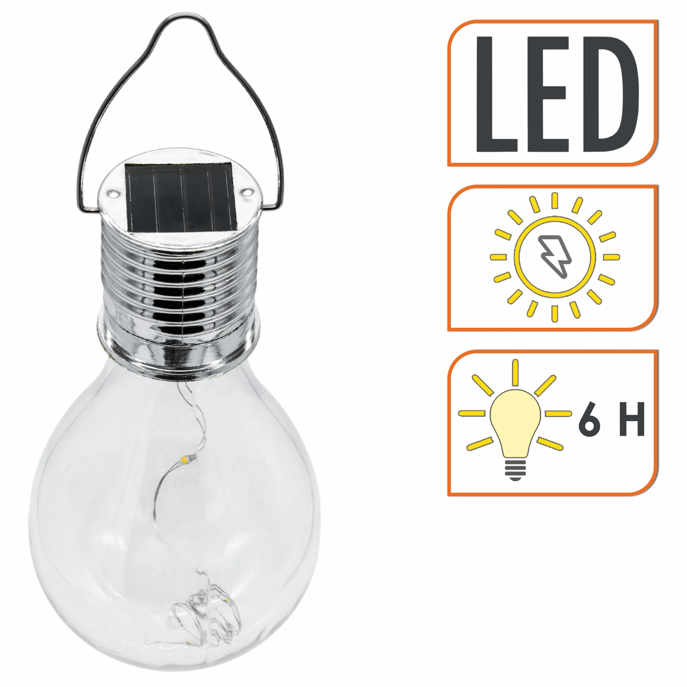 Ampoules solaires LED Spetebo Lot de 4 - 15 cm Transparent - Lampe de jardin suspendue extérieur résistante aux intempéries