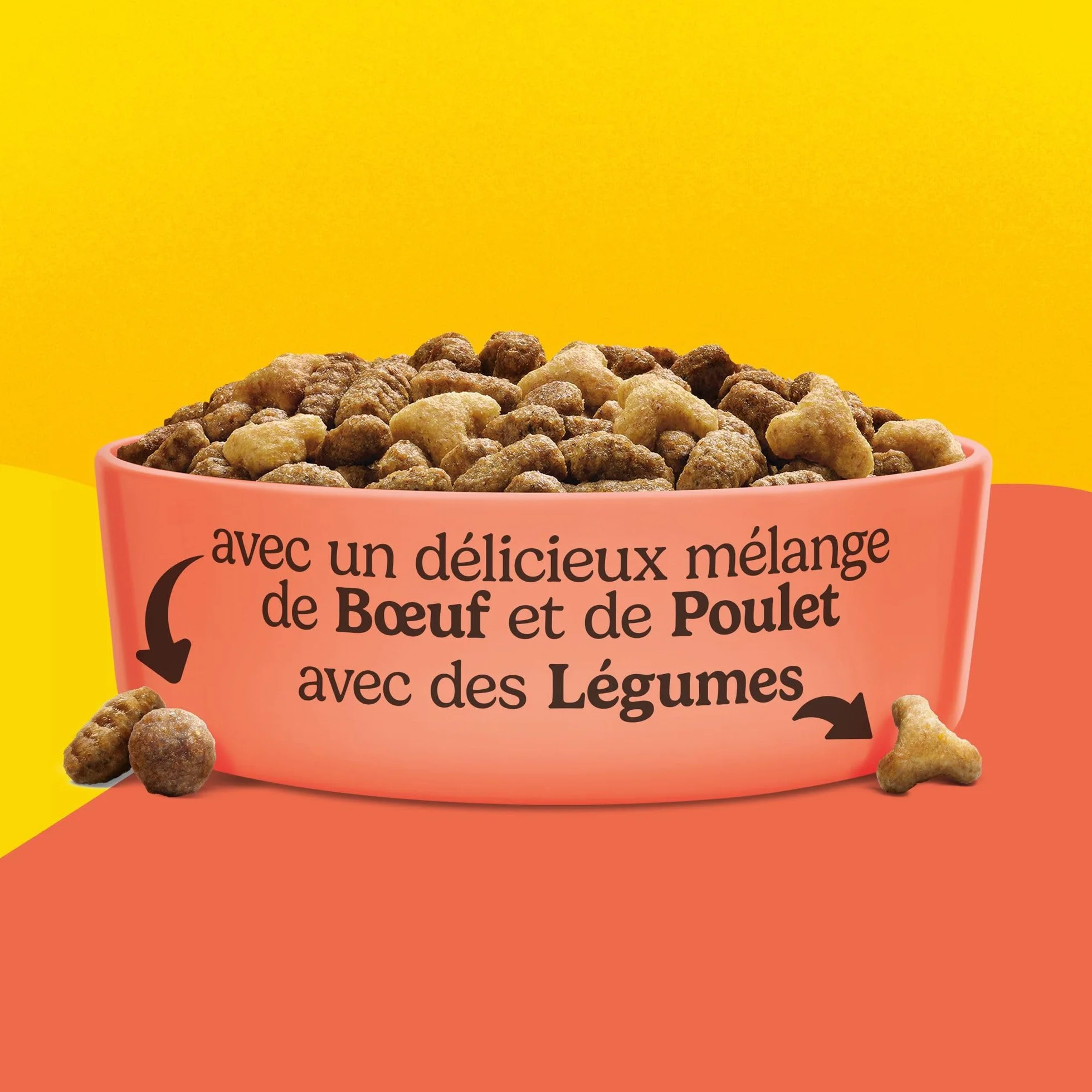FRISKIES Chat Croquettes complètes pour Chats Adultes au Boeuf Poulet Légumes 1,5 KG