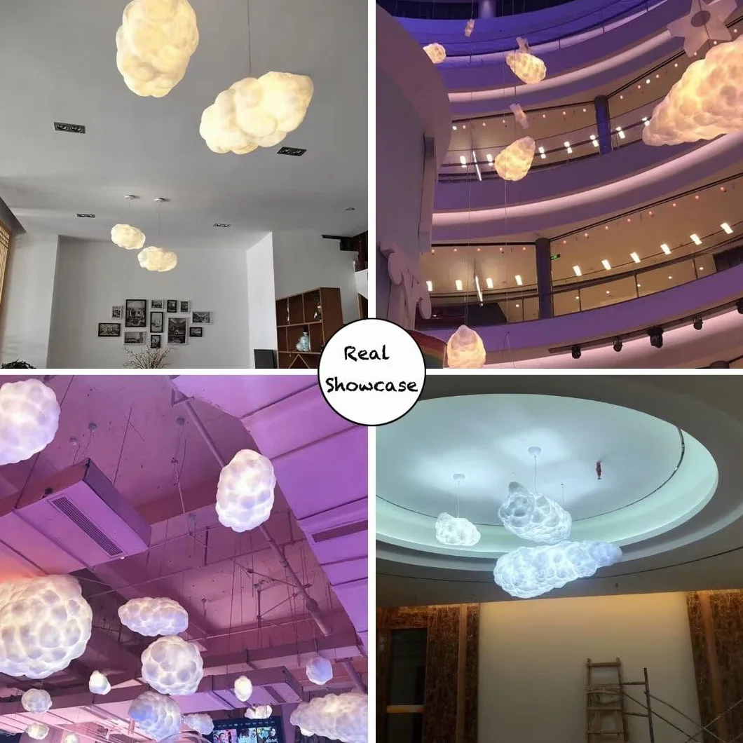 Creative Coton Flottant Plafonnier Décoratif Simulation Nuage Pendentif Lumière
