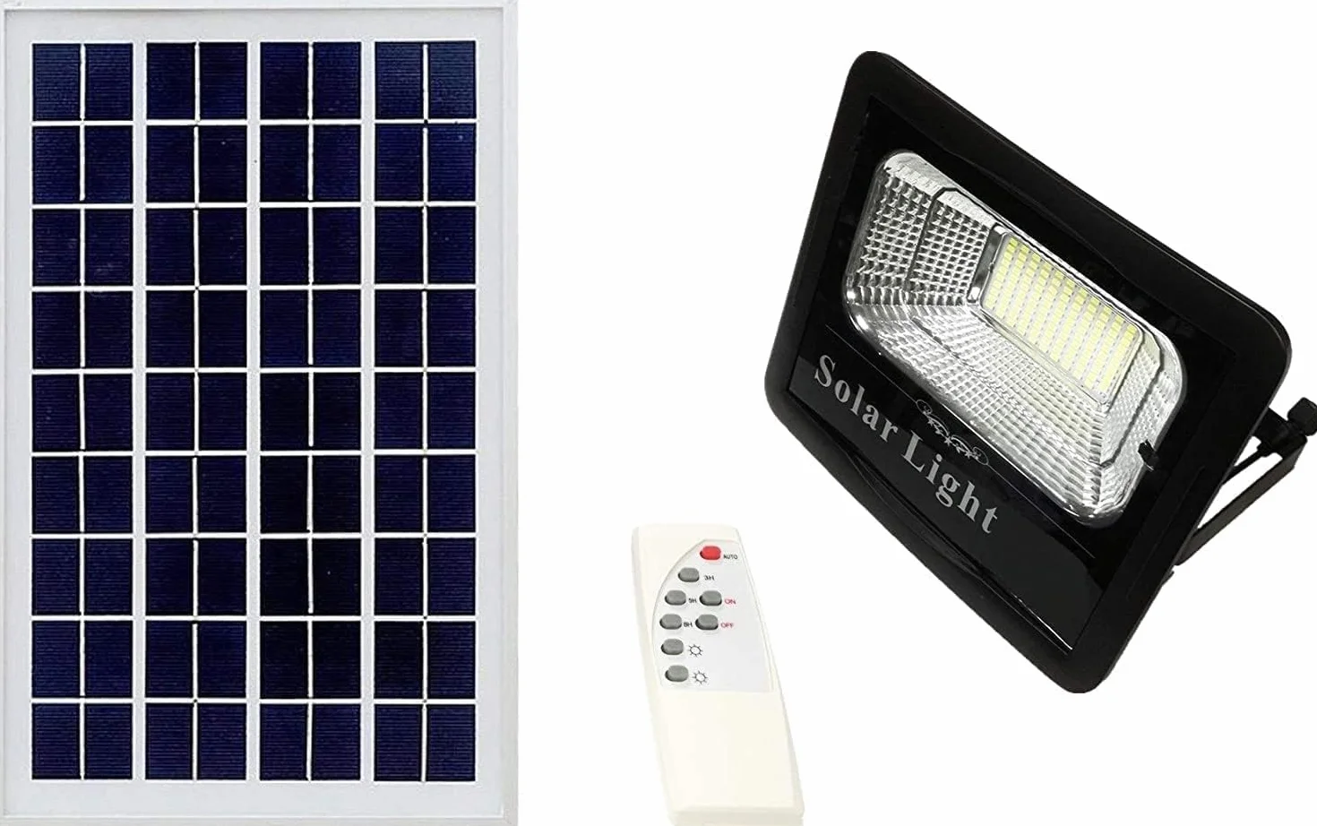 Projecteur LED 100W SMD avec Panneau Solaire et Télécommande SQUADO