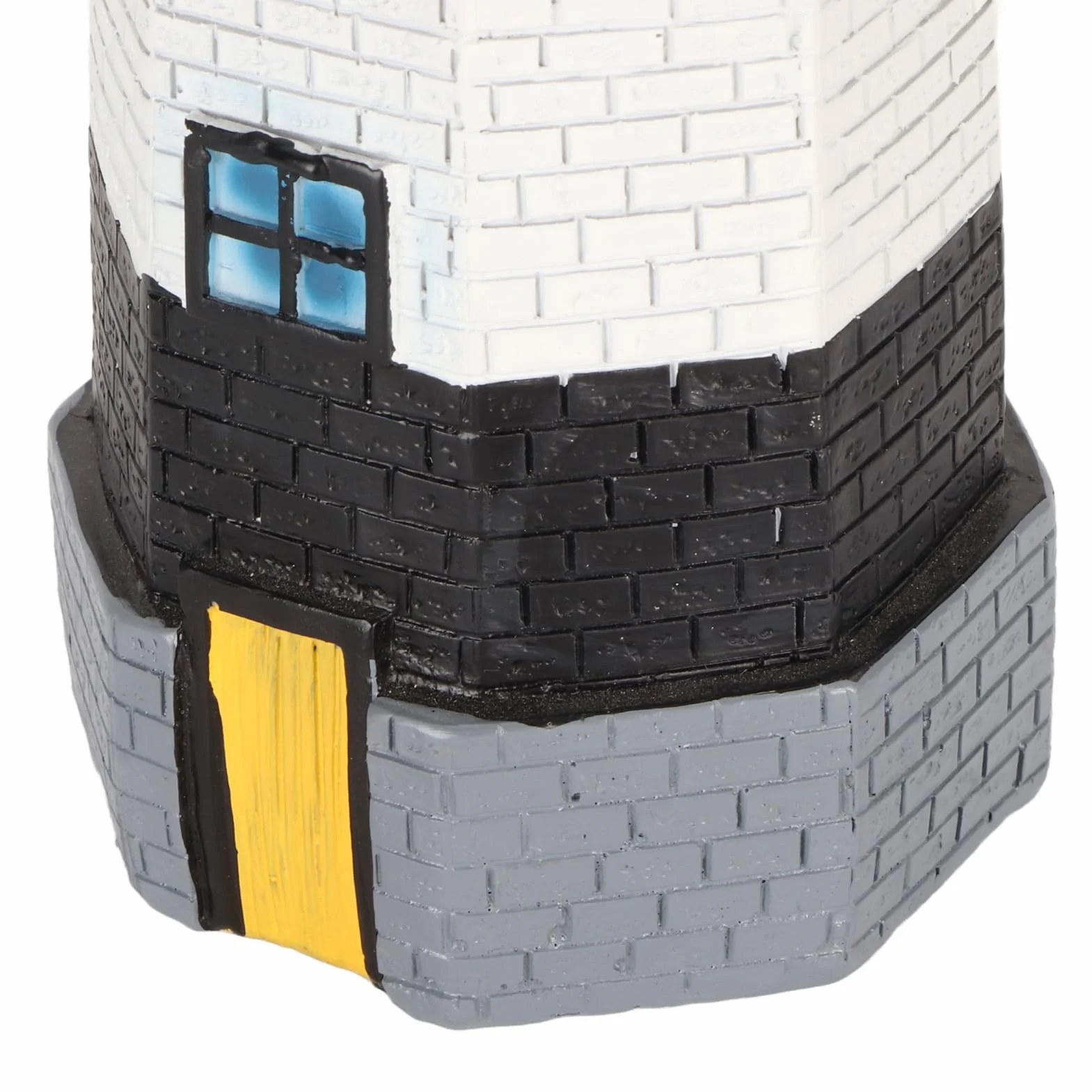Solar Lighthouse 360° Rotating LED Garden Decoration Resin Black