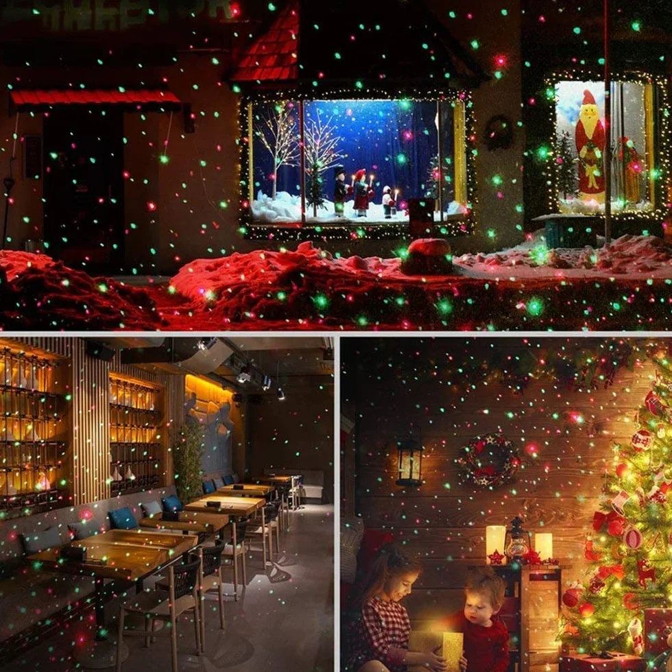 SAKEMA Projecteur de Noël LED Extérieur Vert Rouge Étoiles Décoration Fête Vacances