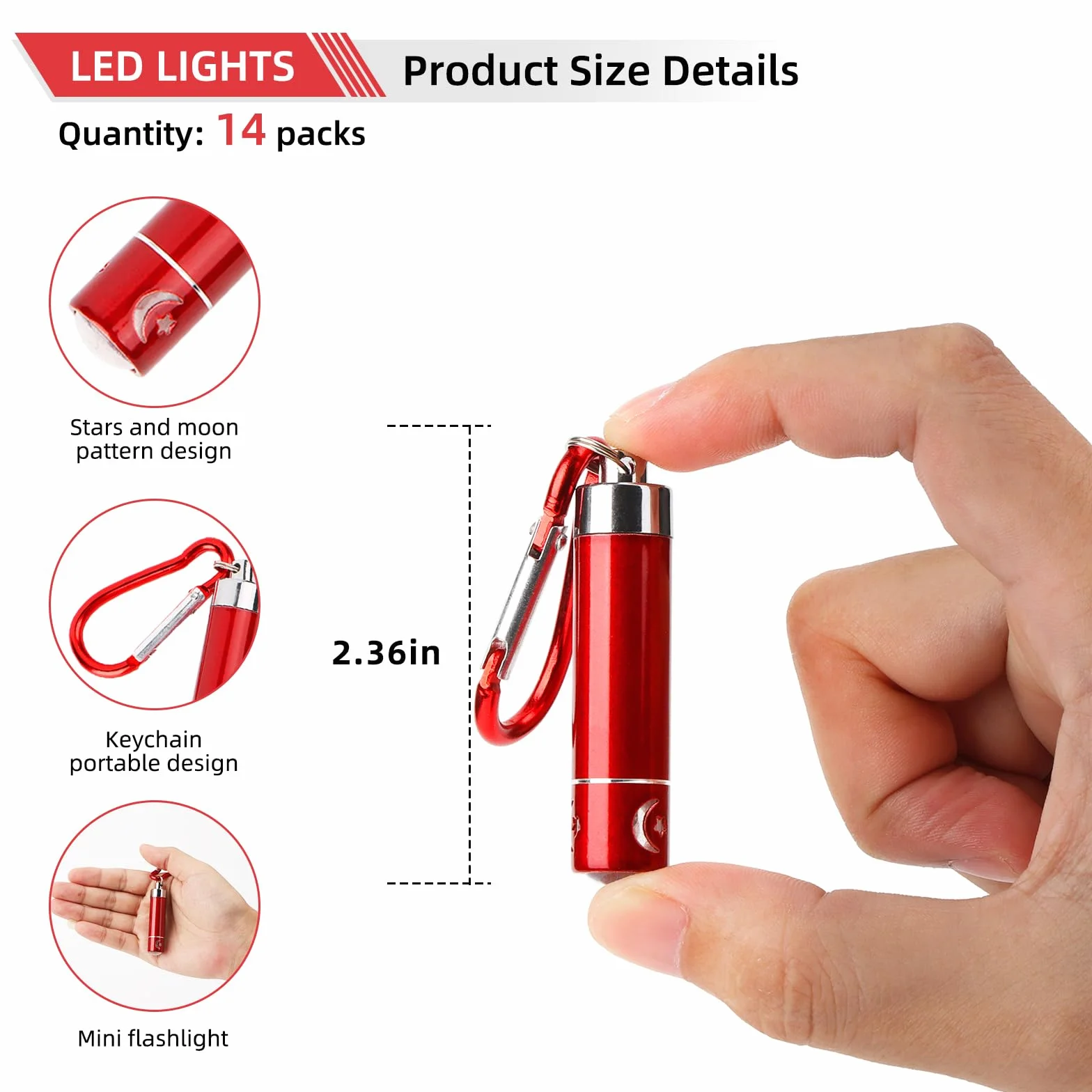 Lot de 14 lampes de poche LED colorées pour enfants - Mini lampe de poche pour camping et plein air