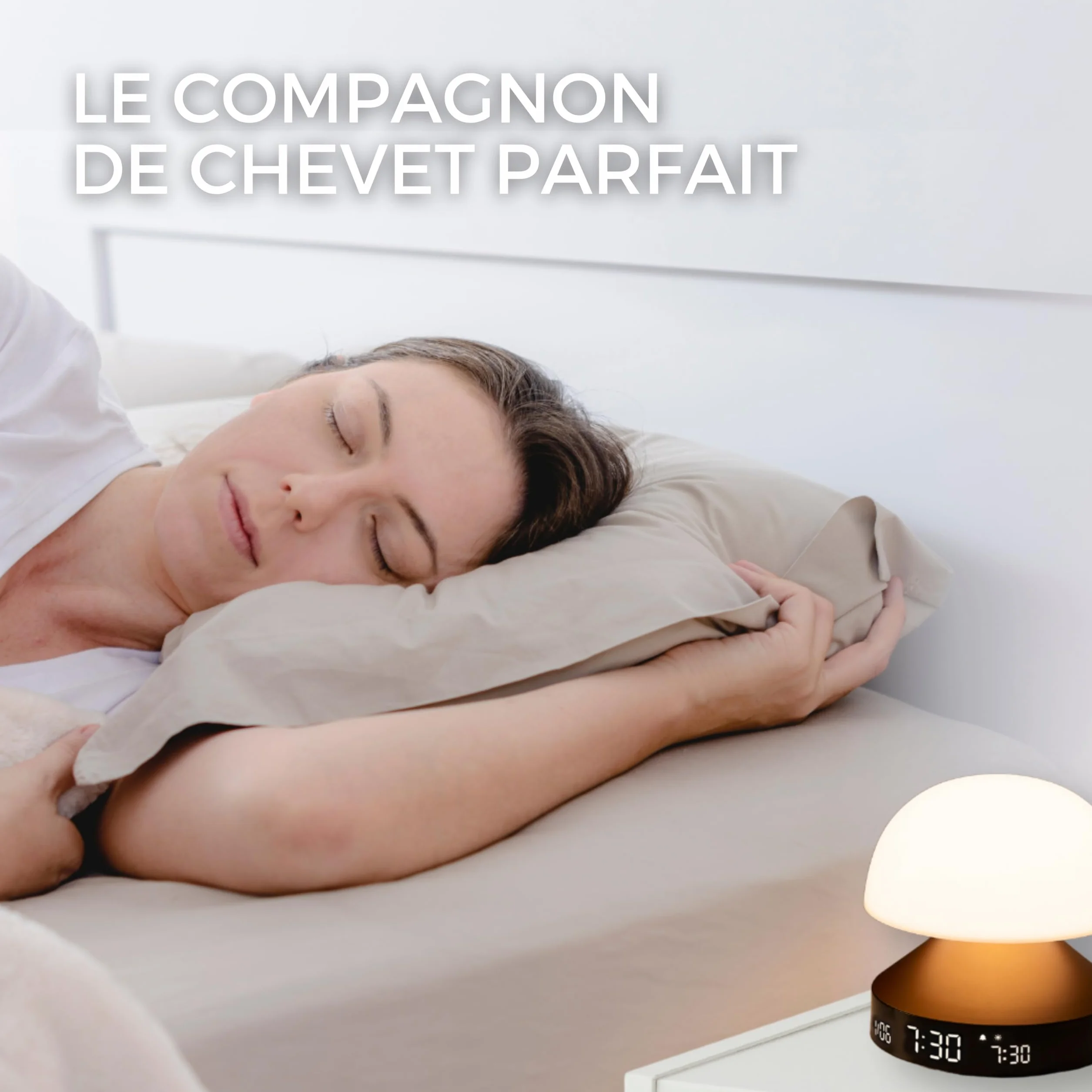 Lexon MINA Sunrise Réveil matin lumineux simulateur aube crépuscule 5 sons naturels LED veilleuse luminothérapie Or