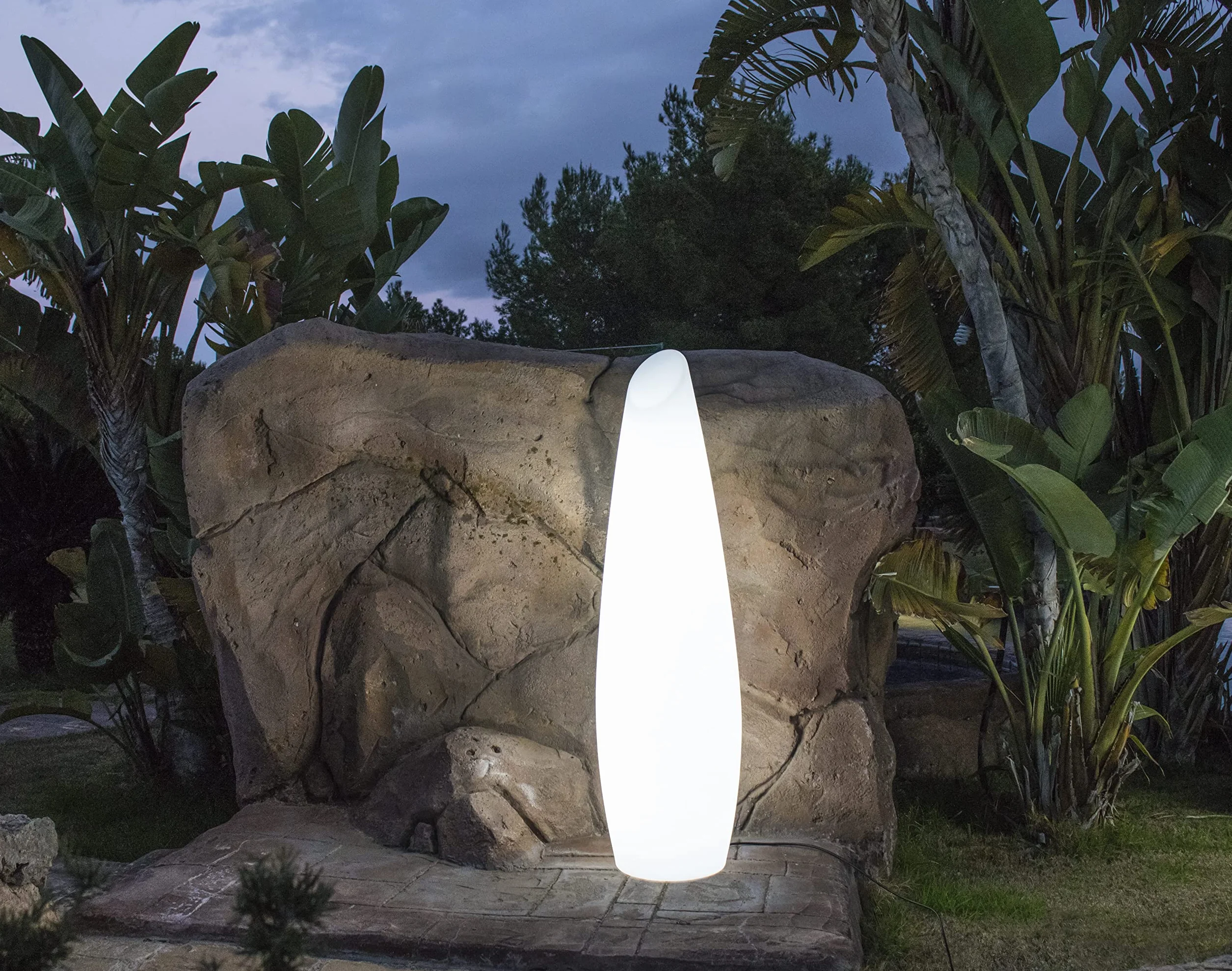 Lampe sur pied Fredo 140 cm extérieur intérieur lumière blanche chaude 3000 K terrasse