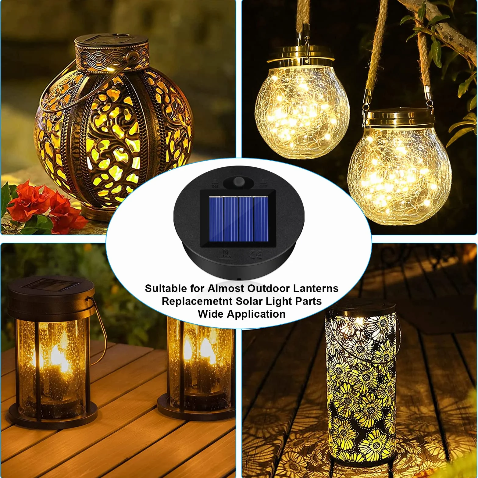 LURICO Lampe Solaire de Rechange 7cm 6 Pièces LED pour Jardin Extérieur