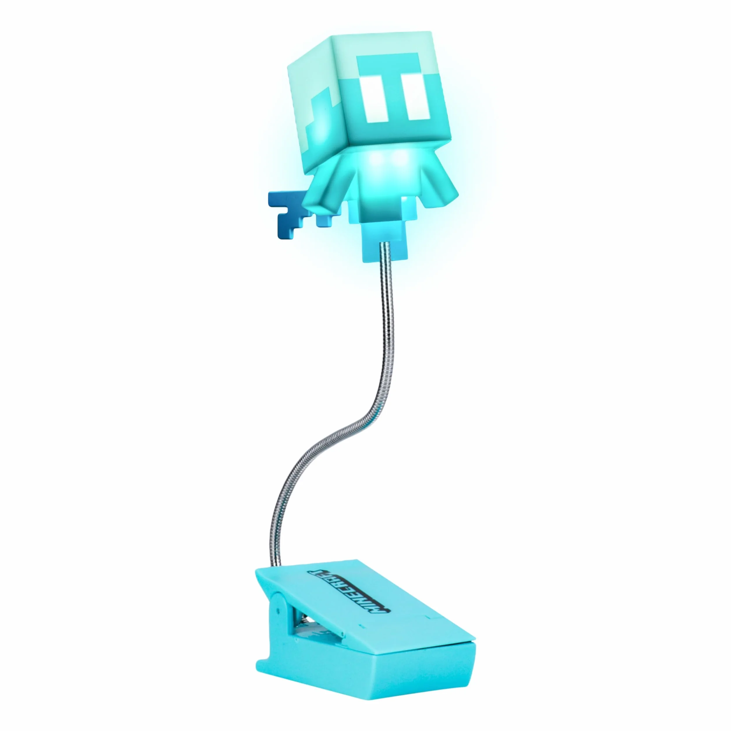 Paladone Lampe de lecture Minecraft Allay à clipser – Officielle lampe à clip avec câble flexible, tête en forme de foule, 3 modes d'éclairage