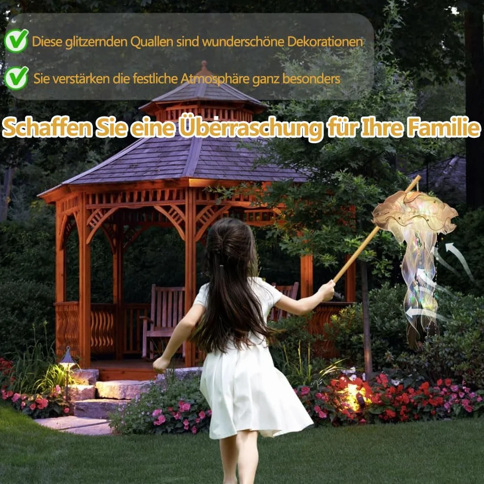 Lot de 5 Lanternes Méduses à Suspendre, Lampe Décoration Fête Cadeaux Enfants Filles