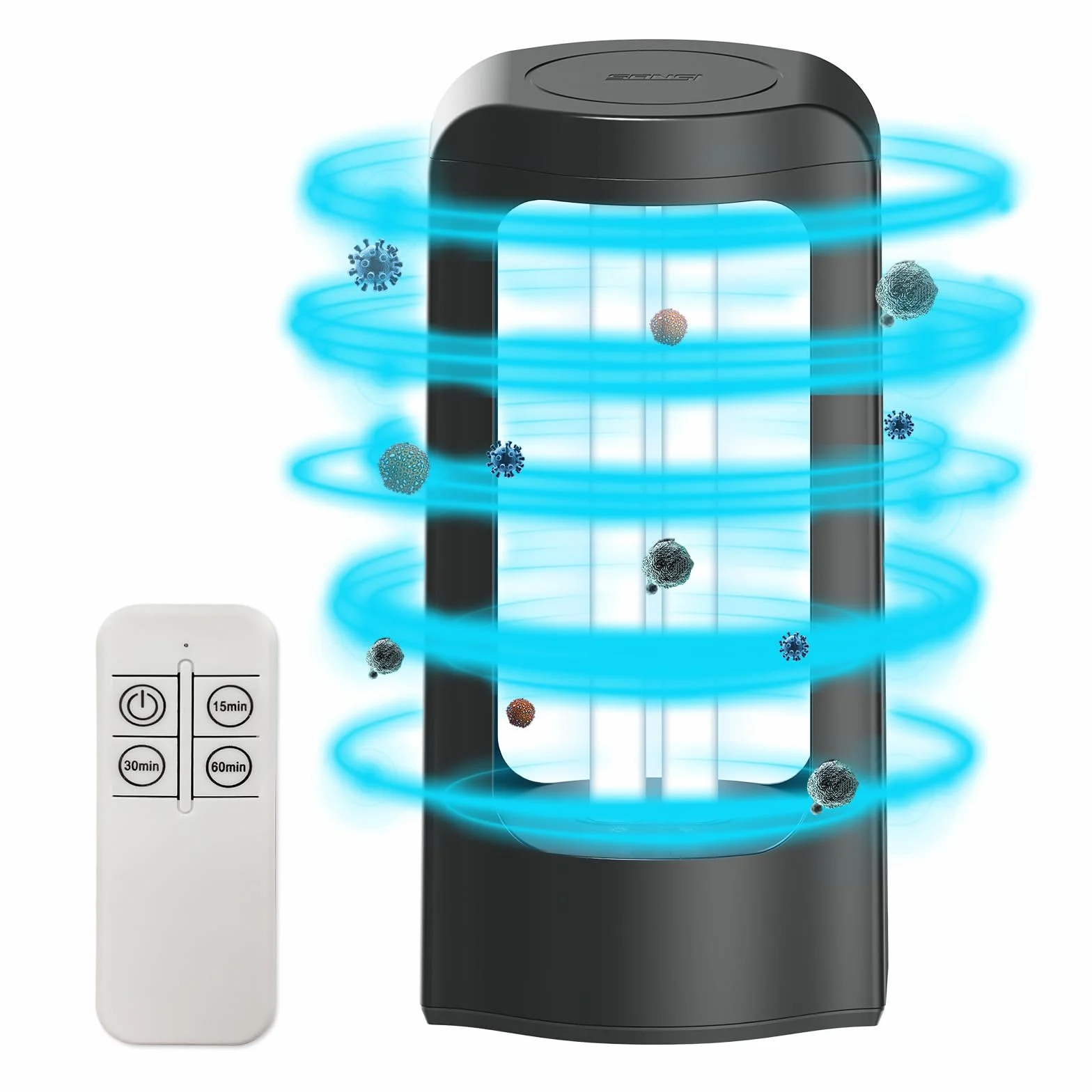 SANSI Lampe de Désinfection UV 42W UVC avec Télécommande 254 nm Stérilisateur Portable sans Ozone