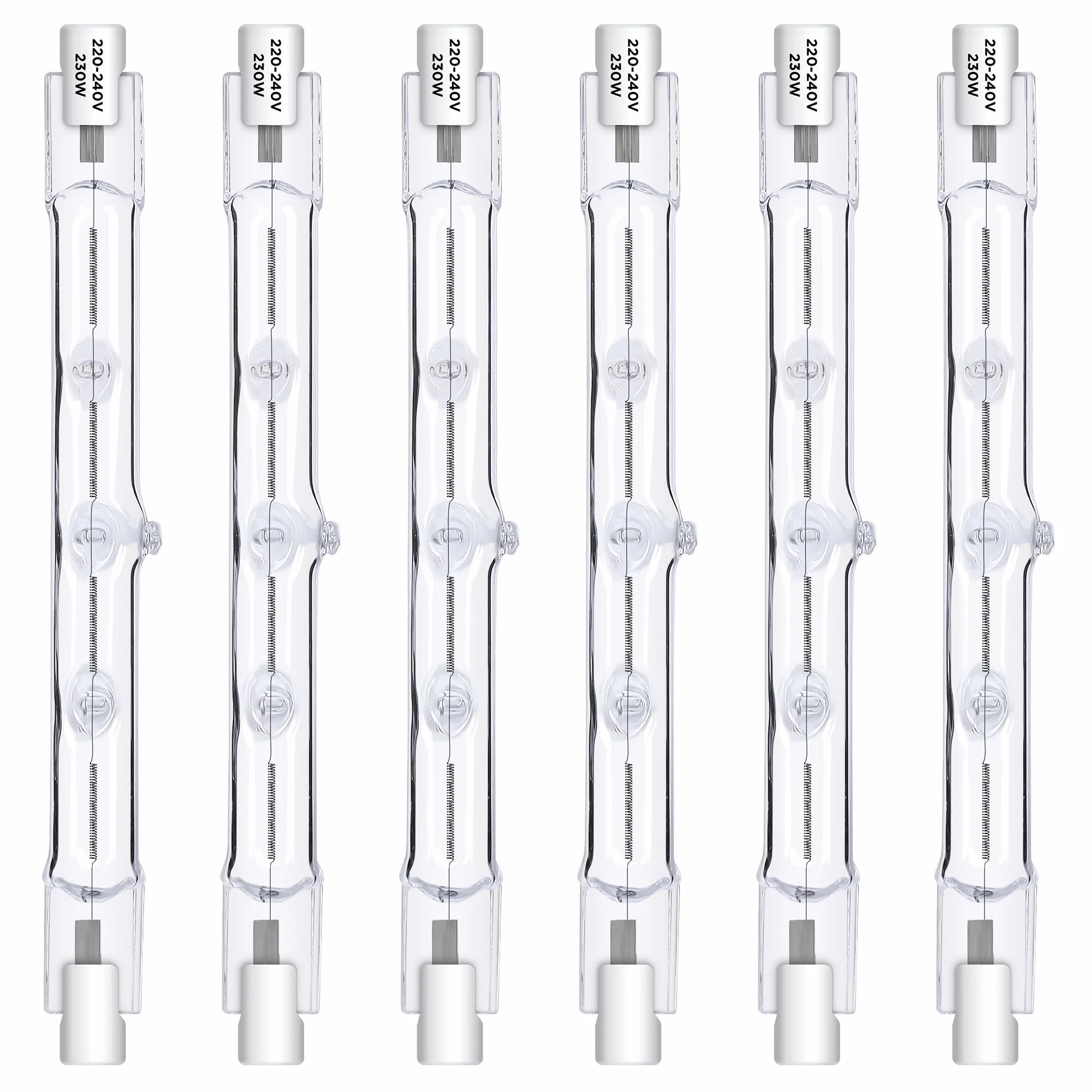 Ampoule Halogène R7S 118mm 230W 230V Dimmable 2800K Blanc Chaud Pack de 6