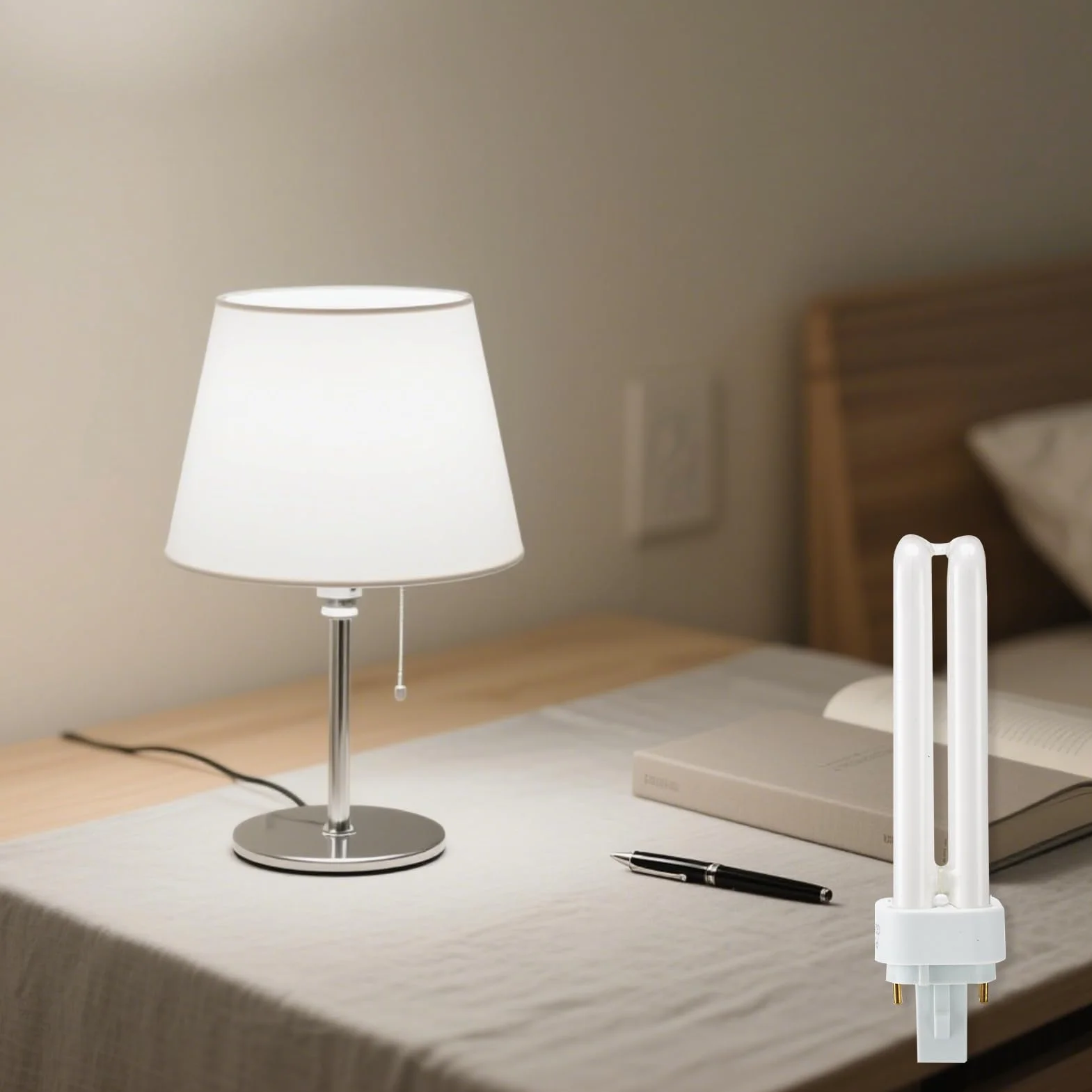 Lampe Fluorescente Compacte 18W G24q-2 220V Blanc Froid 4000K 1200lm CFL Double U