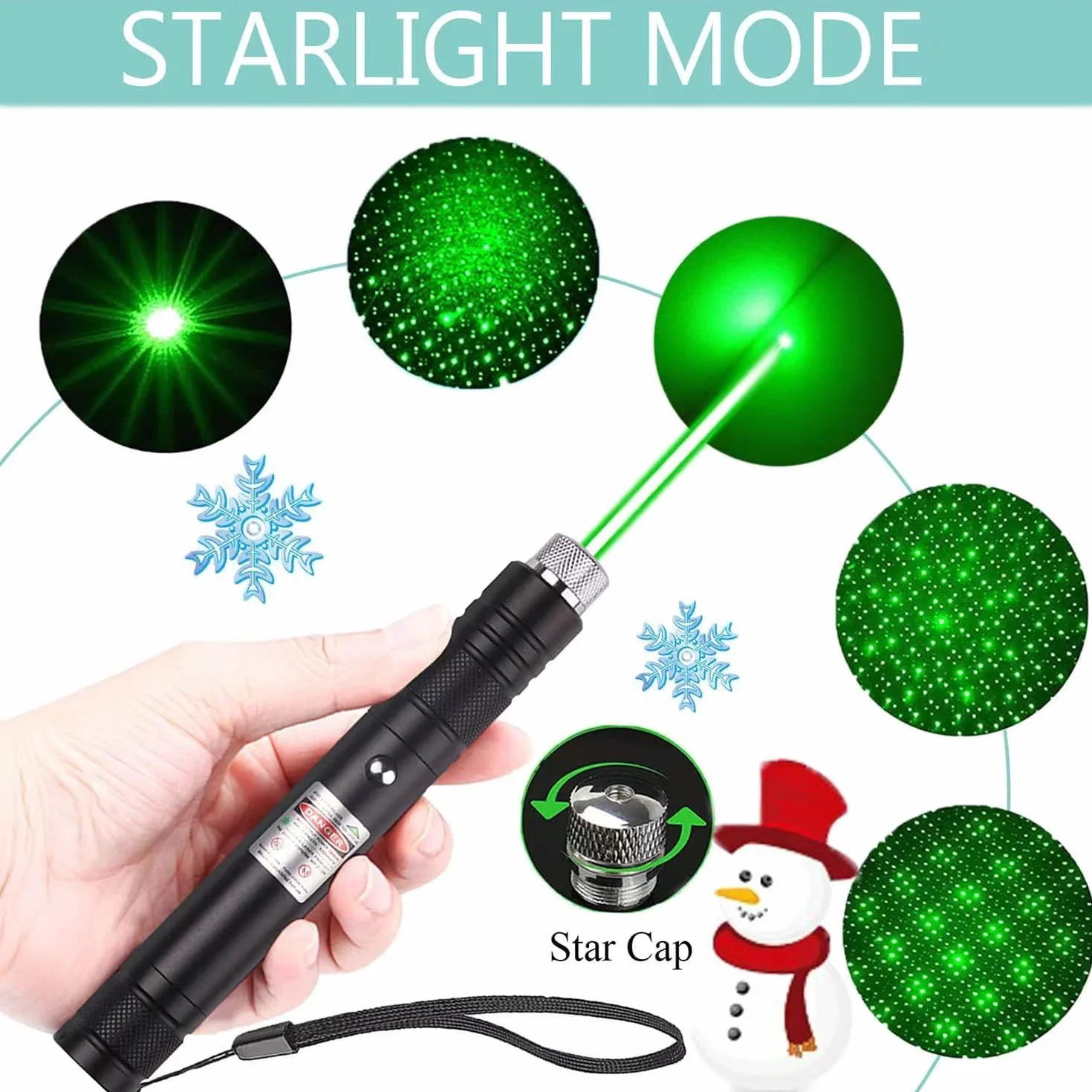Torche LED rechargeable ultra-compacte avec lampe de poche et mode stroboscope