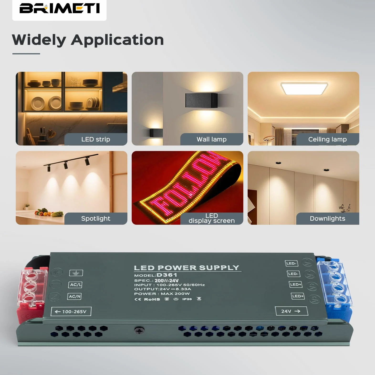 Transformateur 220V 12V LED Driver 300W Ultra Mince 25A Adaptateur Alimentation AC DC Convertisseur Basse Tension