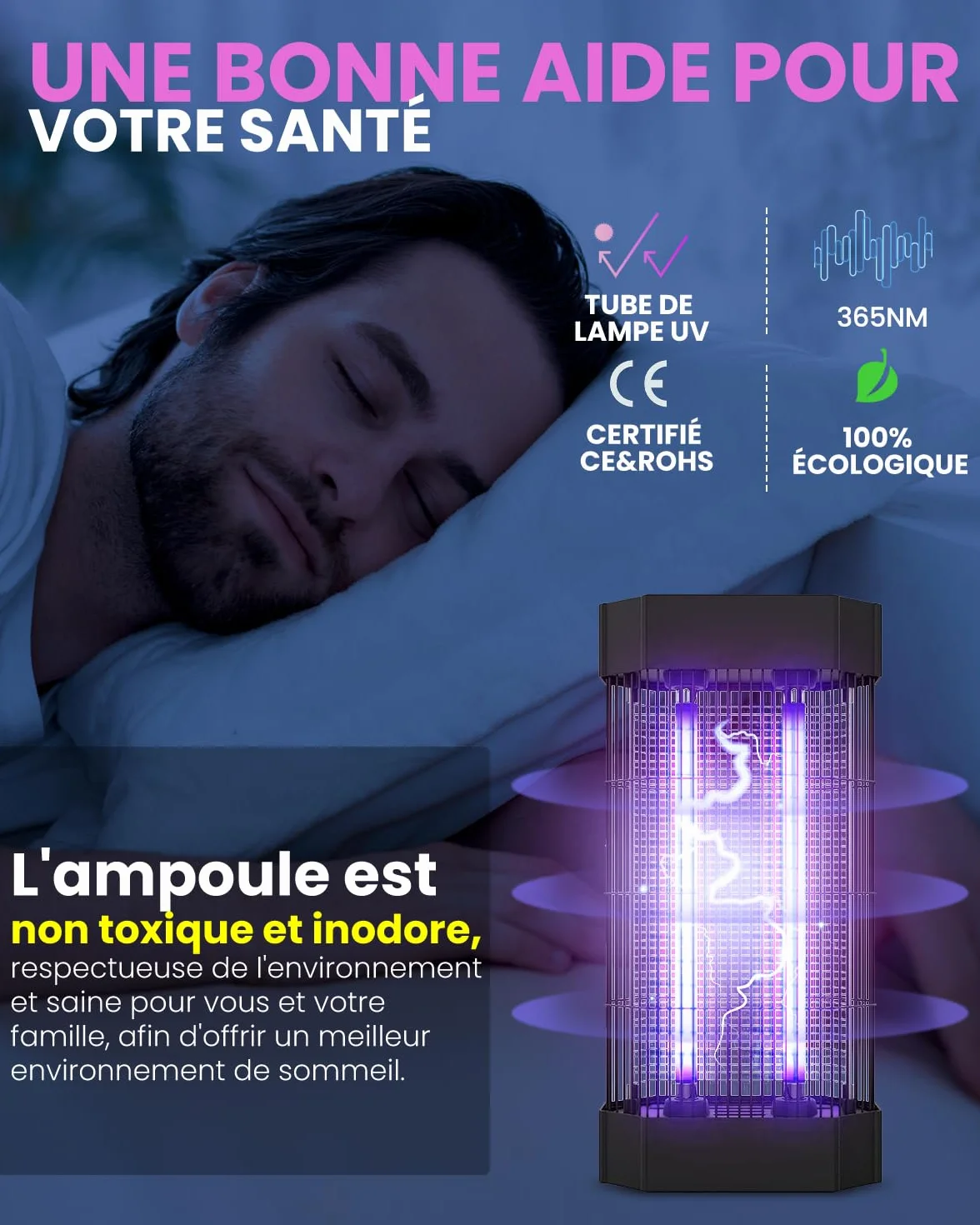 FSL T5 Anti Moustique Ampoule UV 6W, Tube 9in pour Lampe 6/12W (2 Pièces)