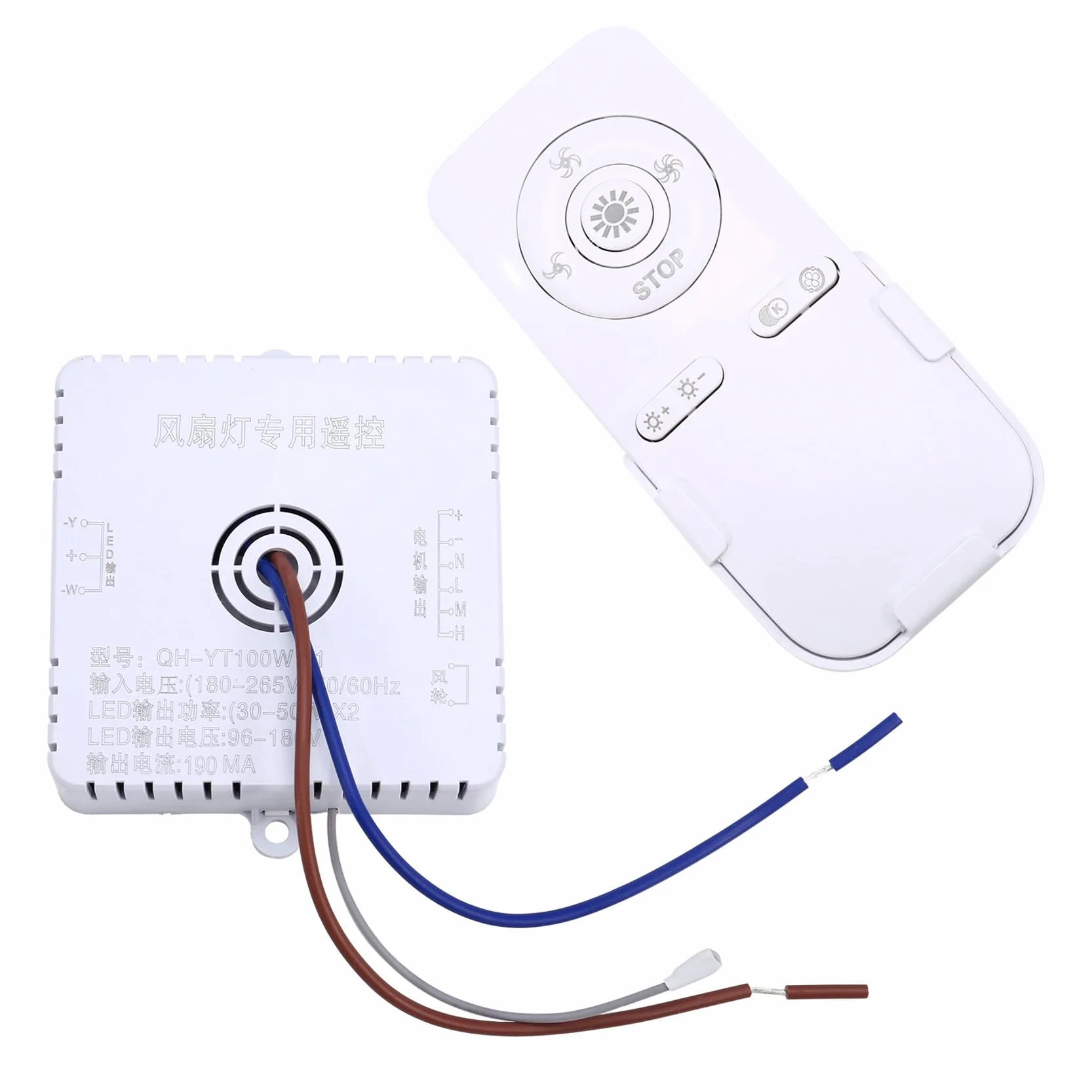 Ventilateur de Plafond avec Lumière Télécommande 100 W Accessoires 30-50 W x 2