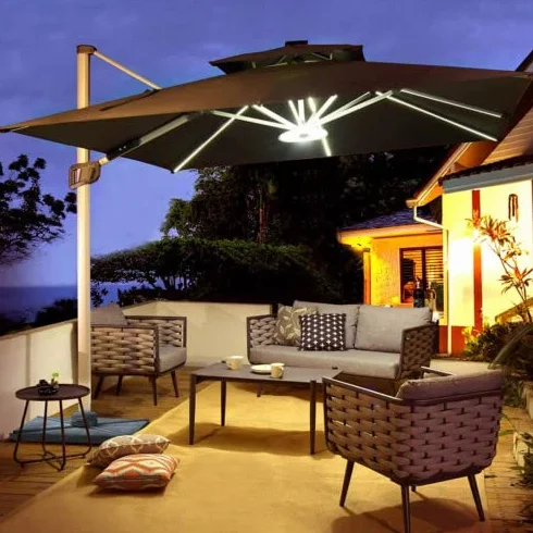 Lampe LED pour parasol avec enceinte sans fil PARASOUND
