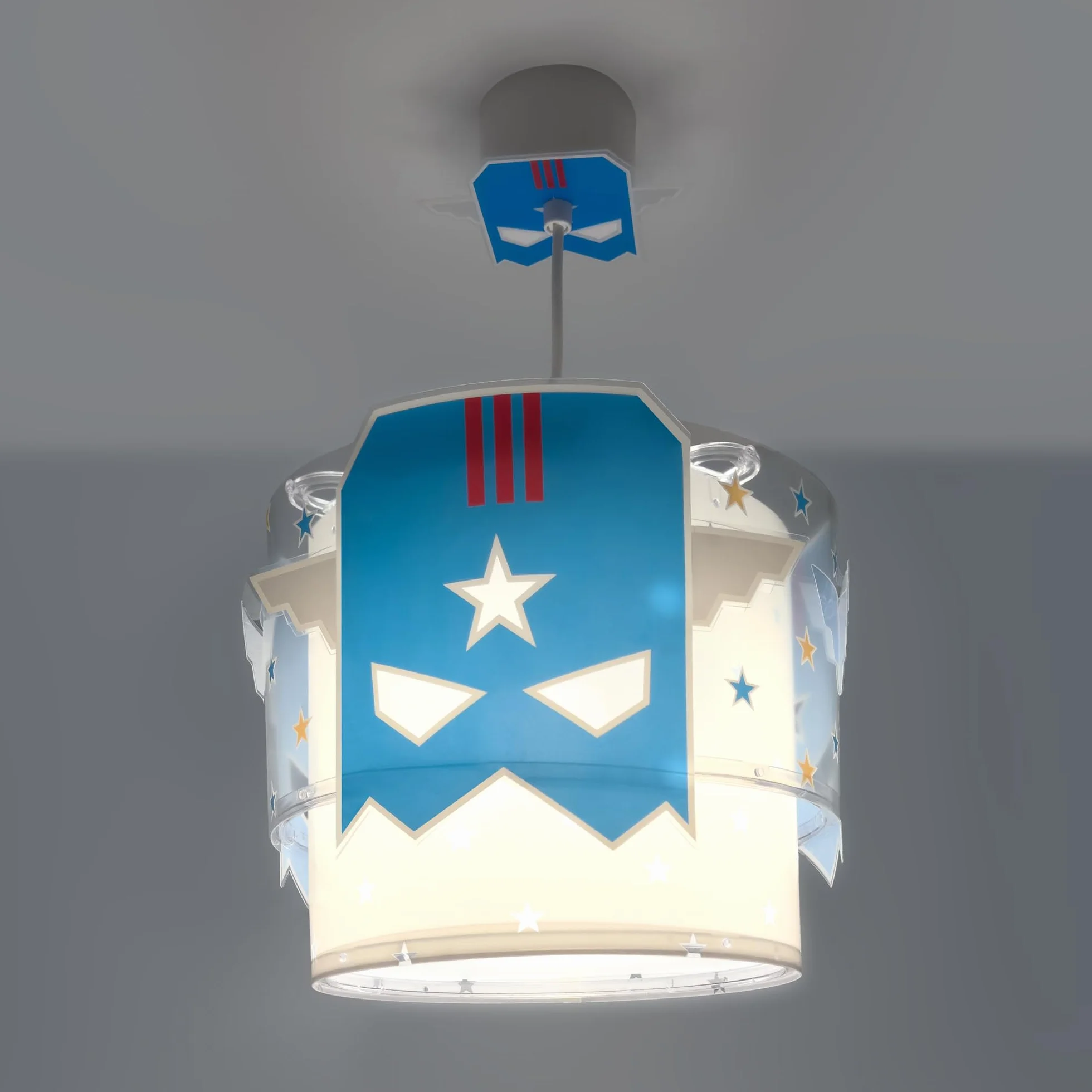 Dalber Lampe Suspension Enfand Blue Hero Super-héros