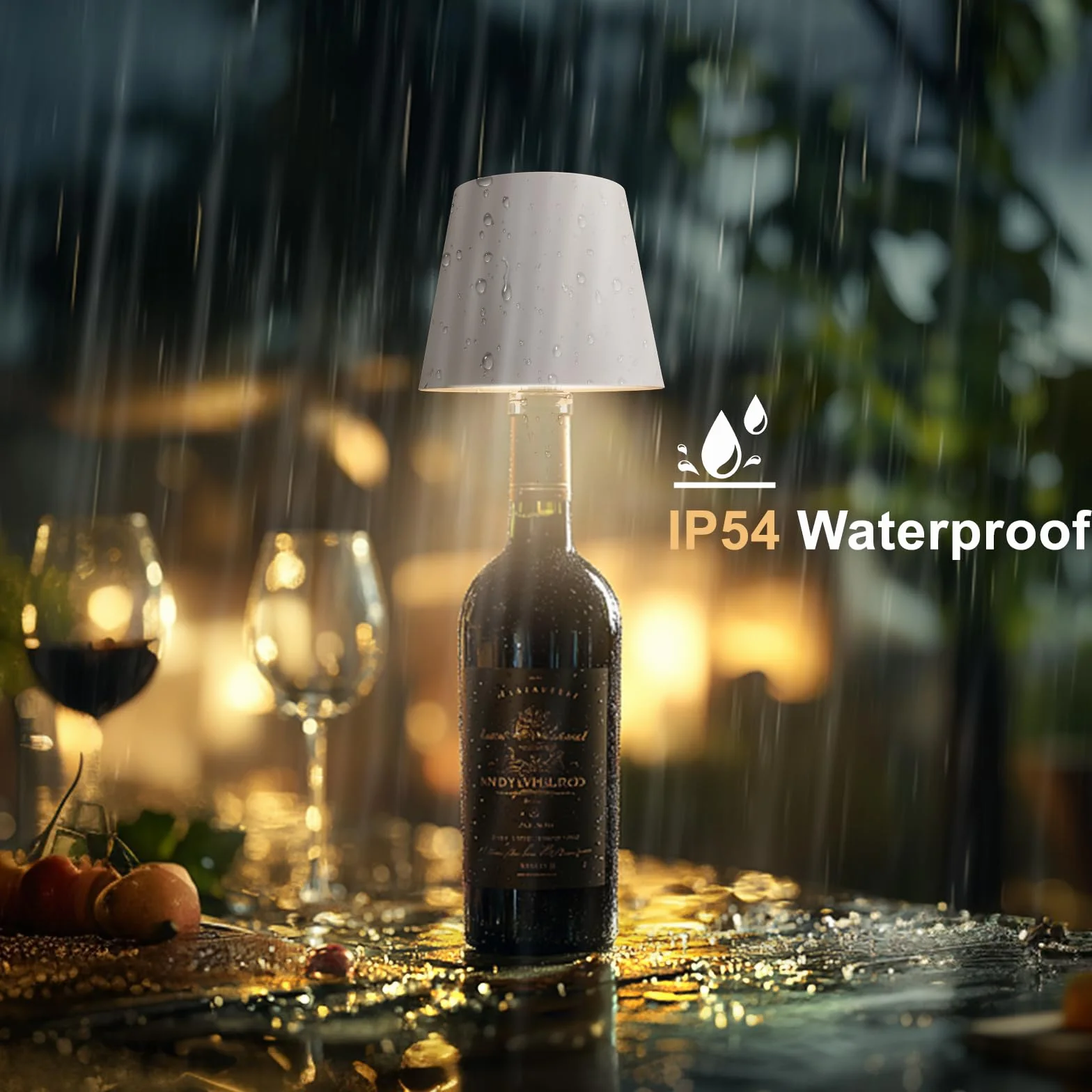 Lampe bouteille sans fil rechargeable USB, 3 couleurs intensité variable, lampe de bureau LED pour bar restaurant salon chambre