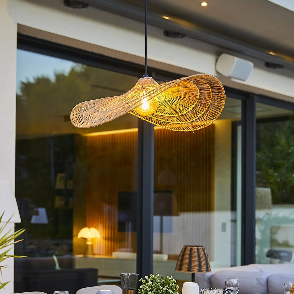 Lumisky MARBELLA OUTDOOR CABLE Suspension extérieure jute naturel 5m câble