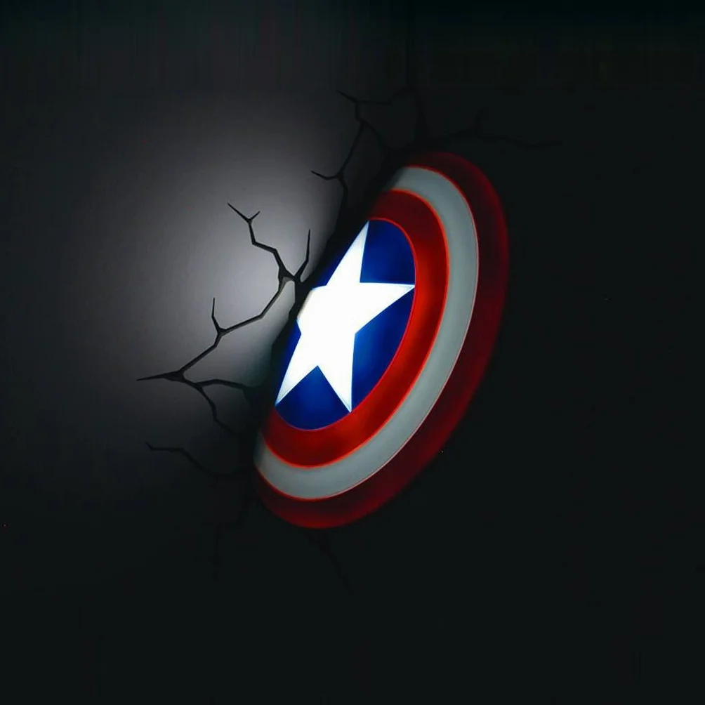 3D Light FX Applique Murale Captain America Bouclier Marvel Décoration